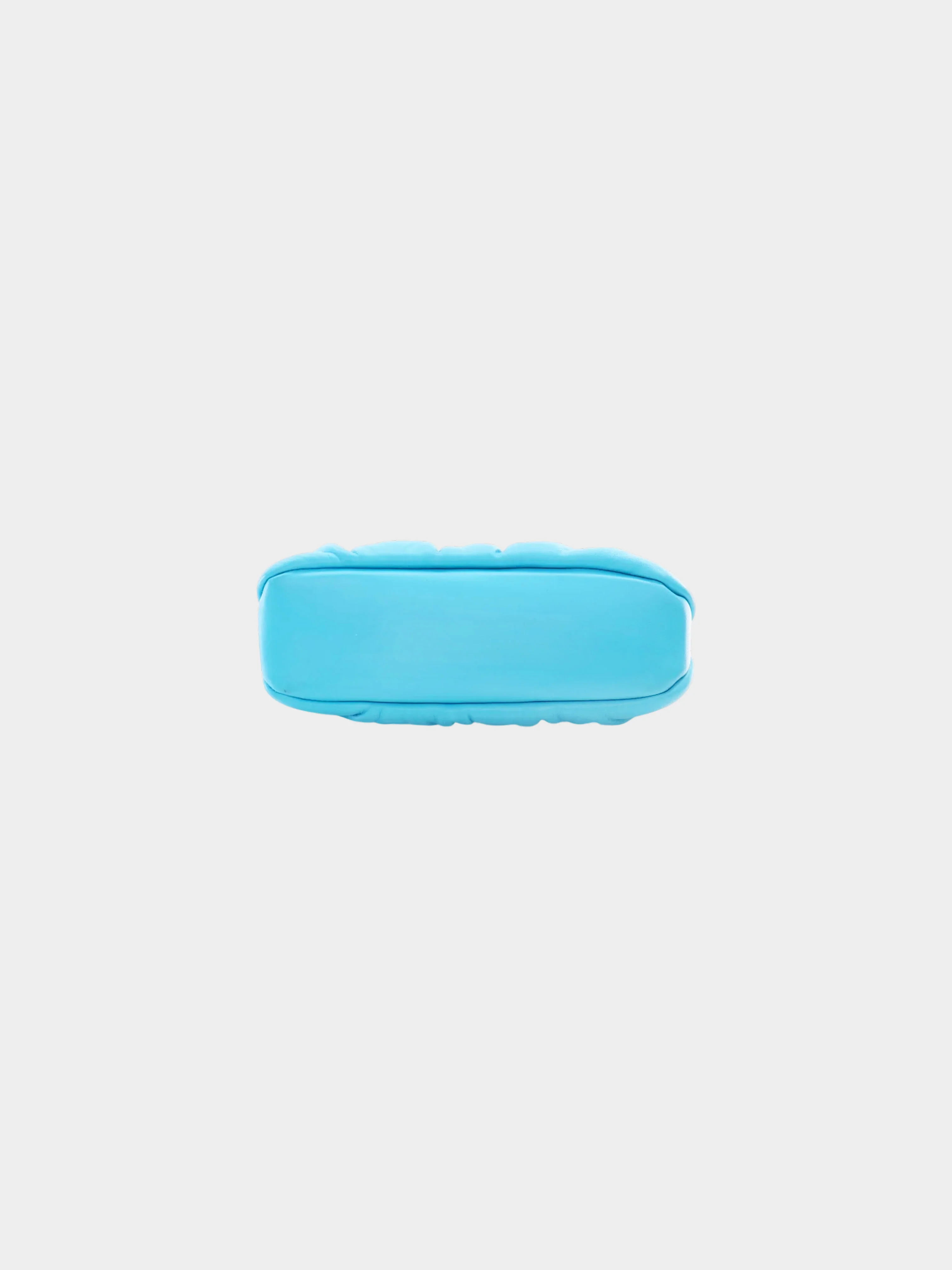 Fendi 2020s Blue Nappa Leather Peekaboo Click Clutch - Image 2