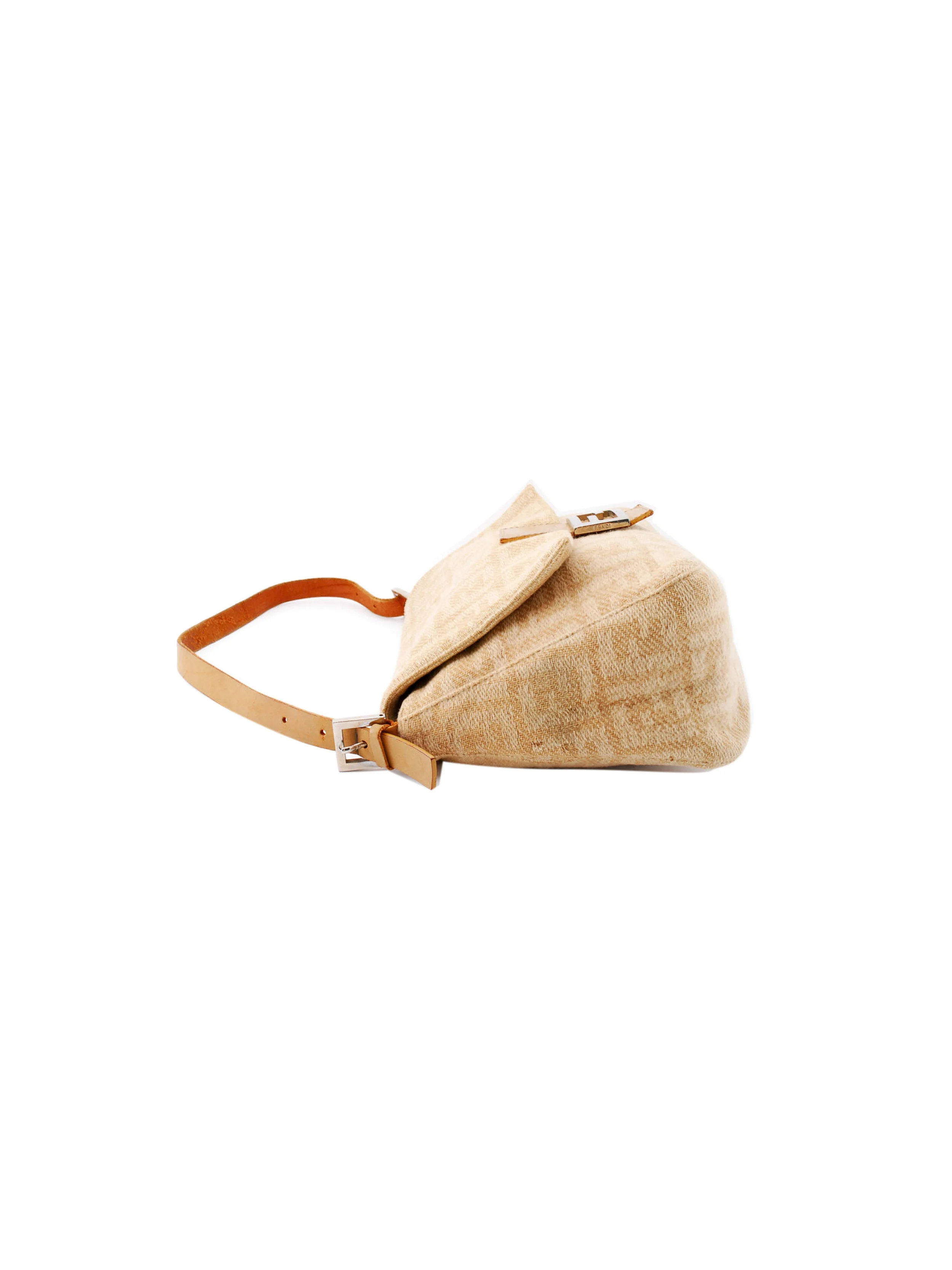 Fendi 2000s Beige Knit Baguette - Image 3