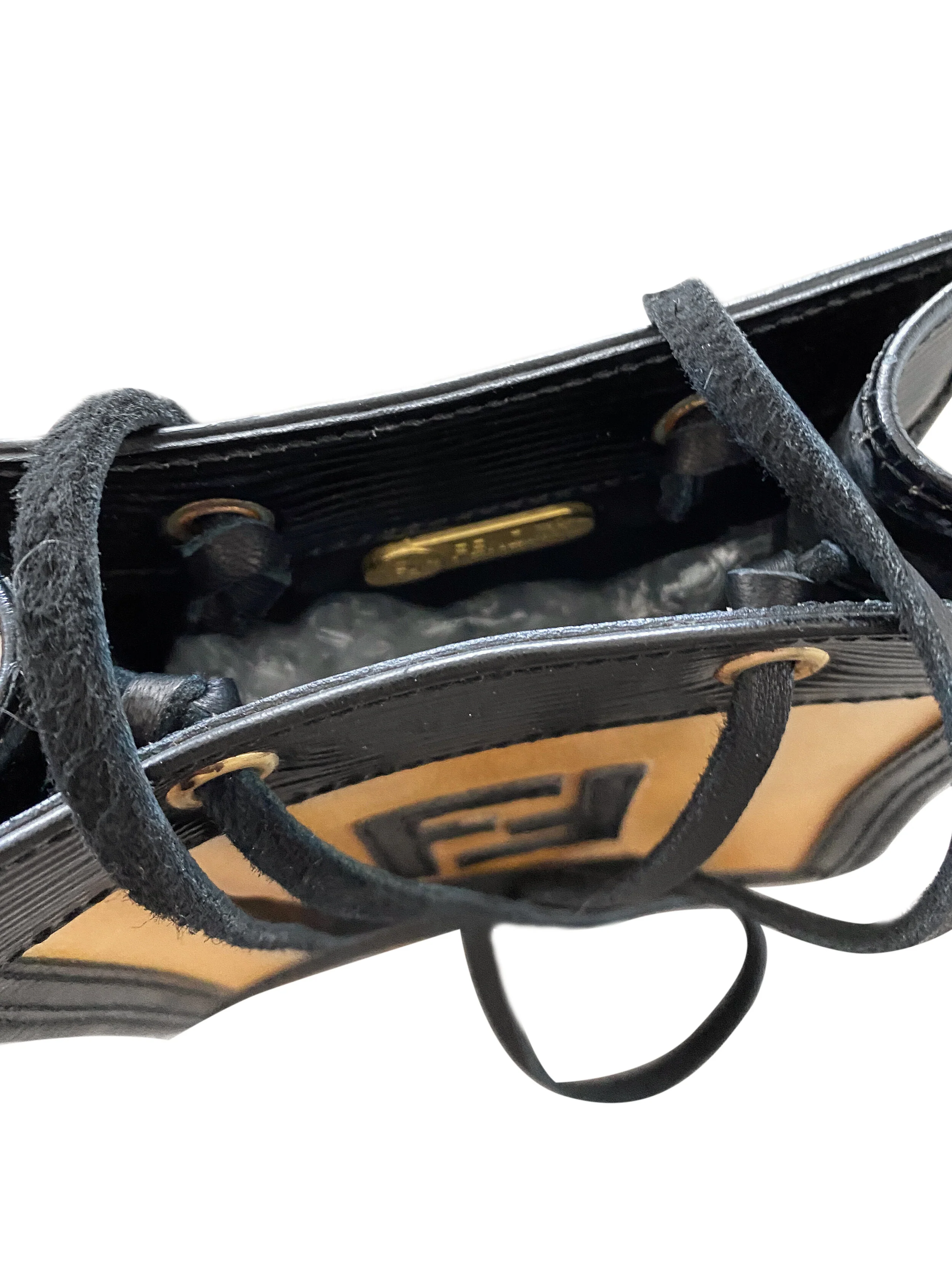 Fendi Black 2000s Leather Mini Shopping Tote - Image 7