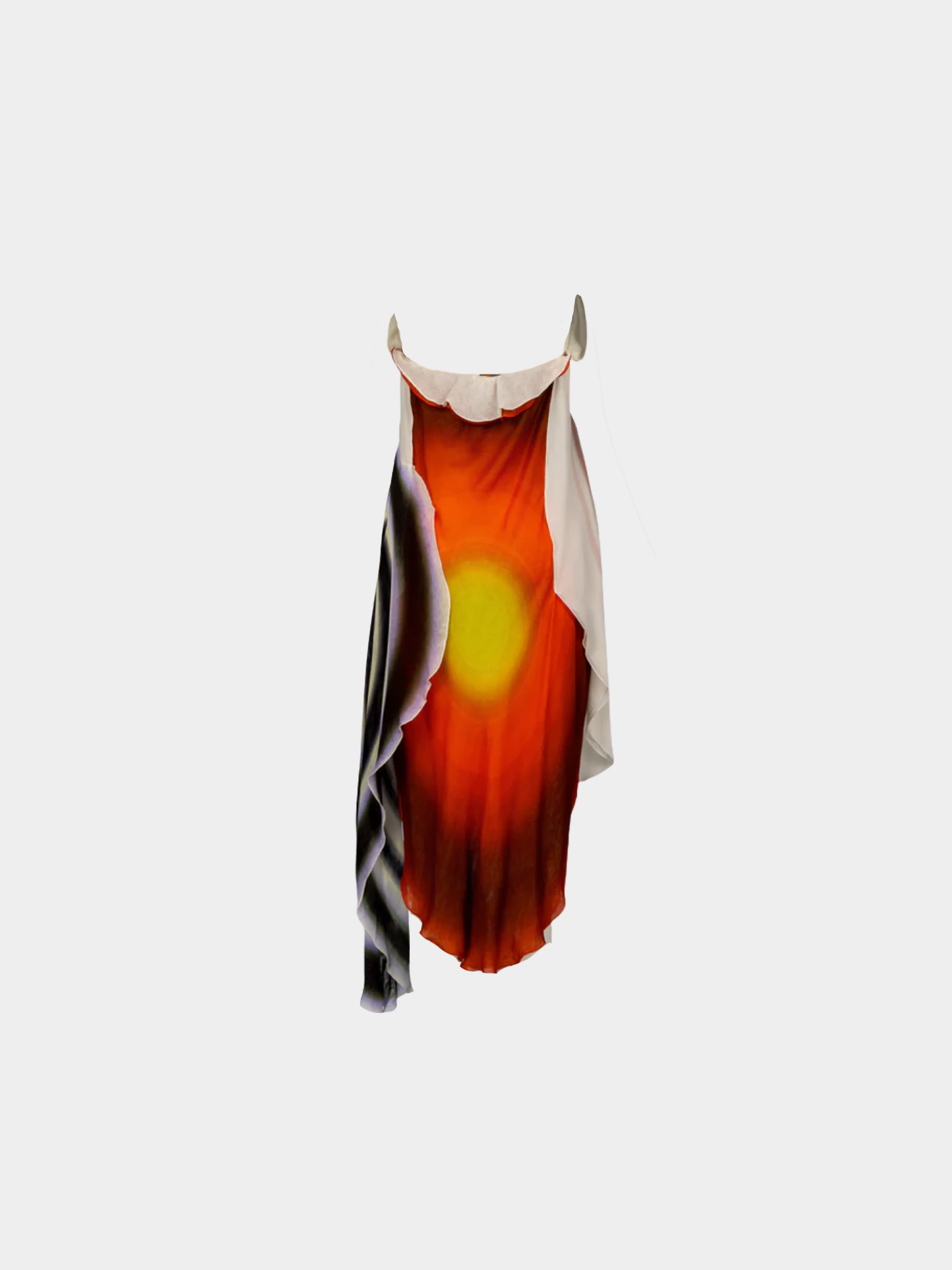 Fendi by Karl Lagerfeld SS 2008 Radiating Circles Silk Chiffon Dress - Image 2