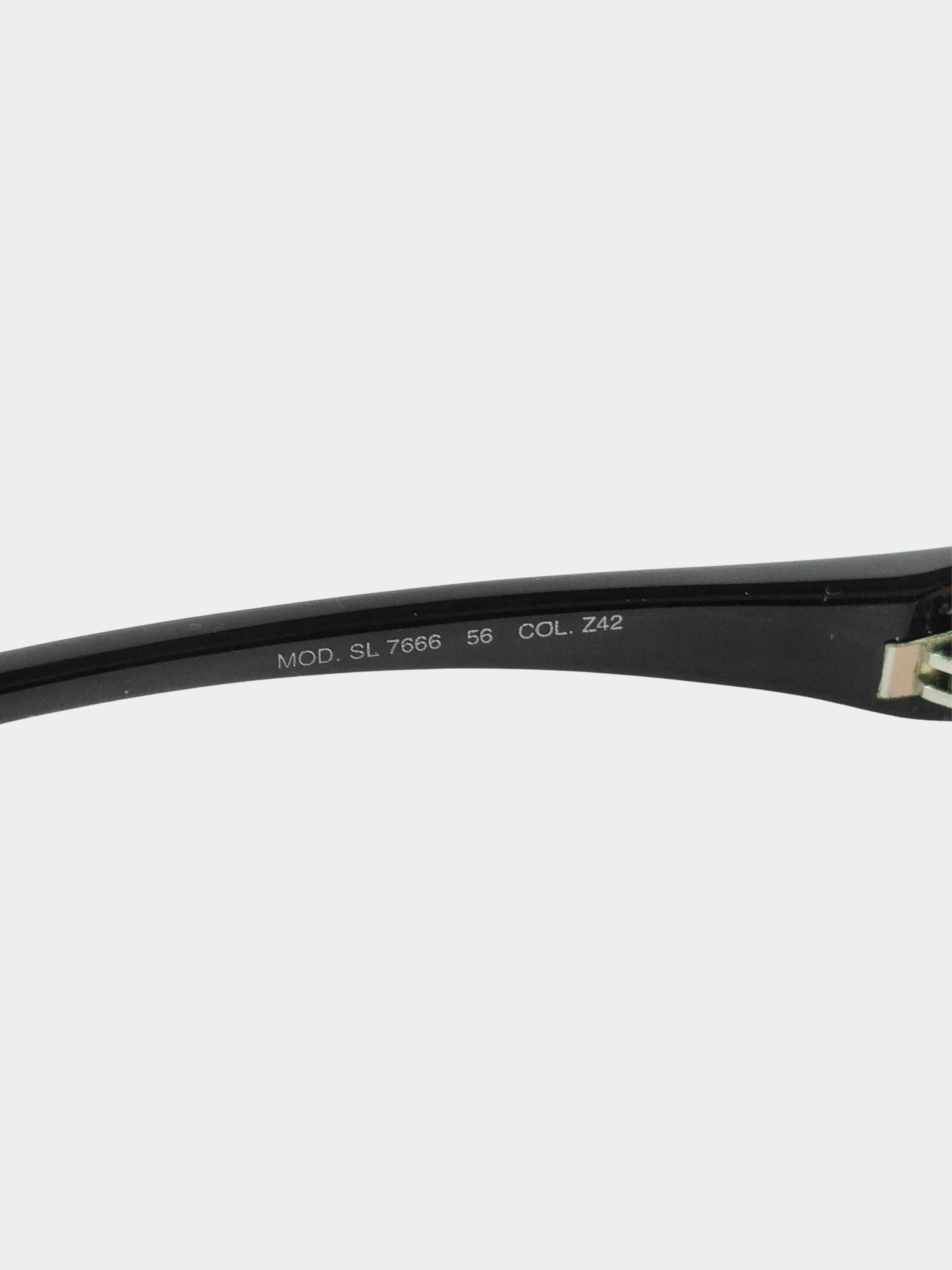 Fendi Early 2000s Black and Brown SL 7666 Sunglasses - Image 5