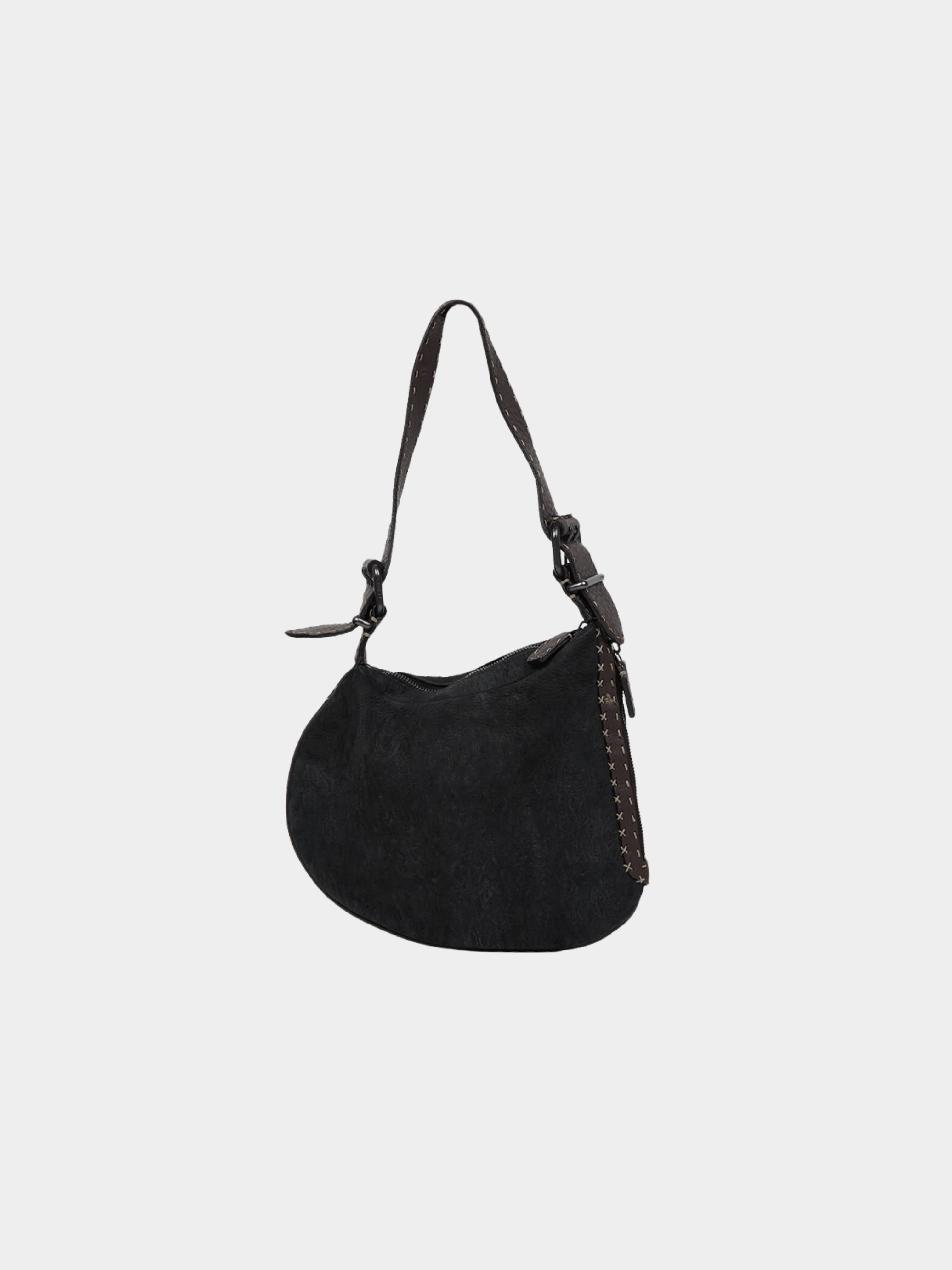 Fendi FW 2002 Oyster Exotic Stingray Trimmed Leather Bag - Image 4