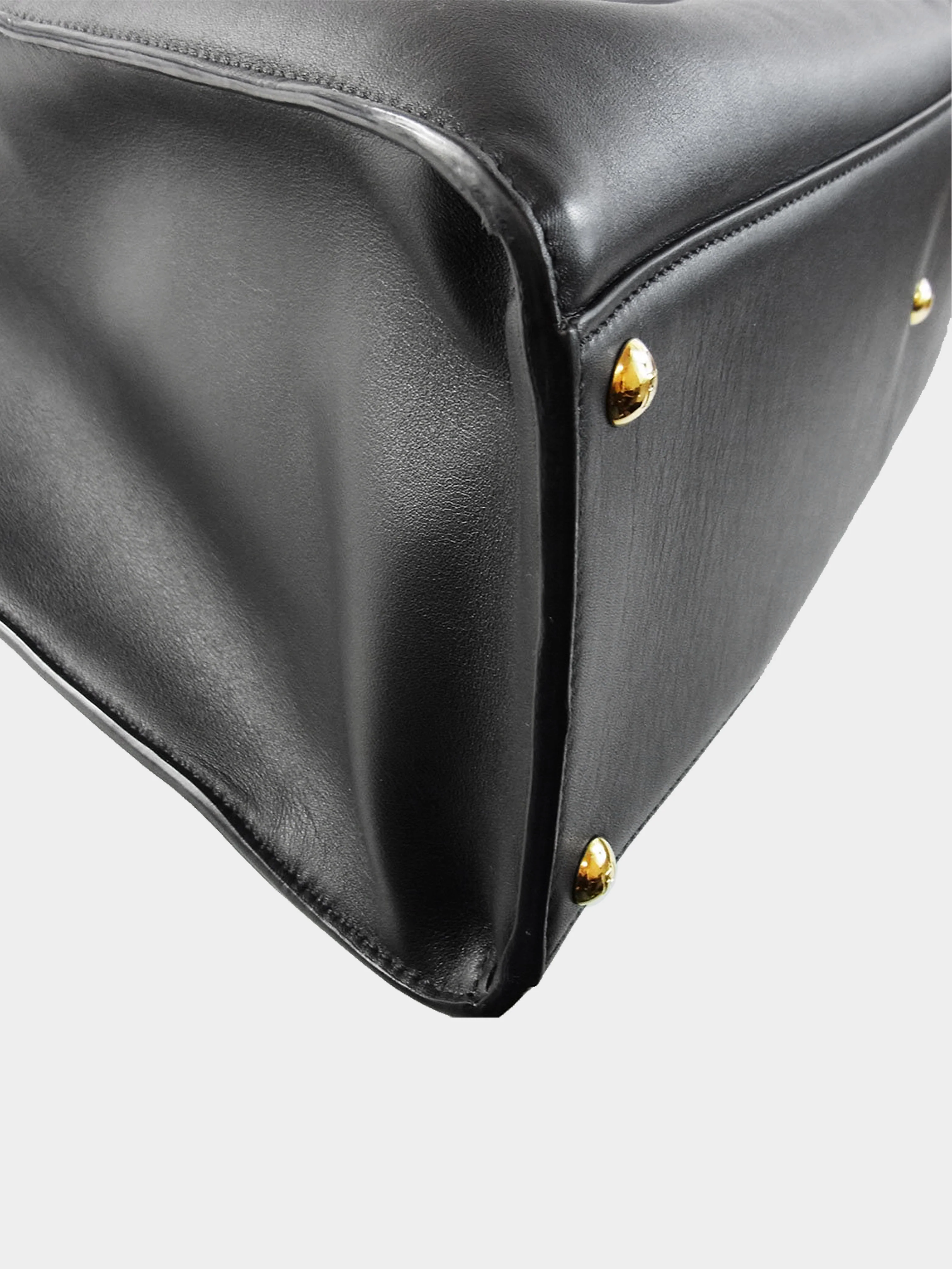 Fendi Late 2010s Black Leather Large Peekaboo X-Lite Bag - Image 7