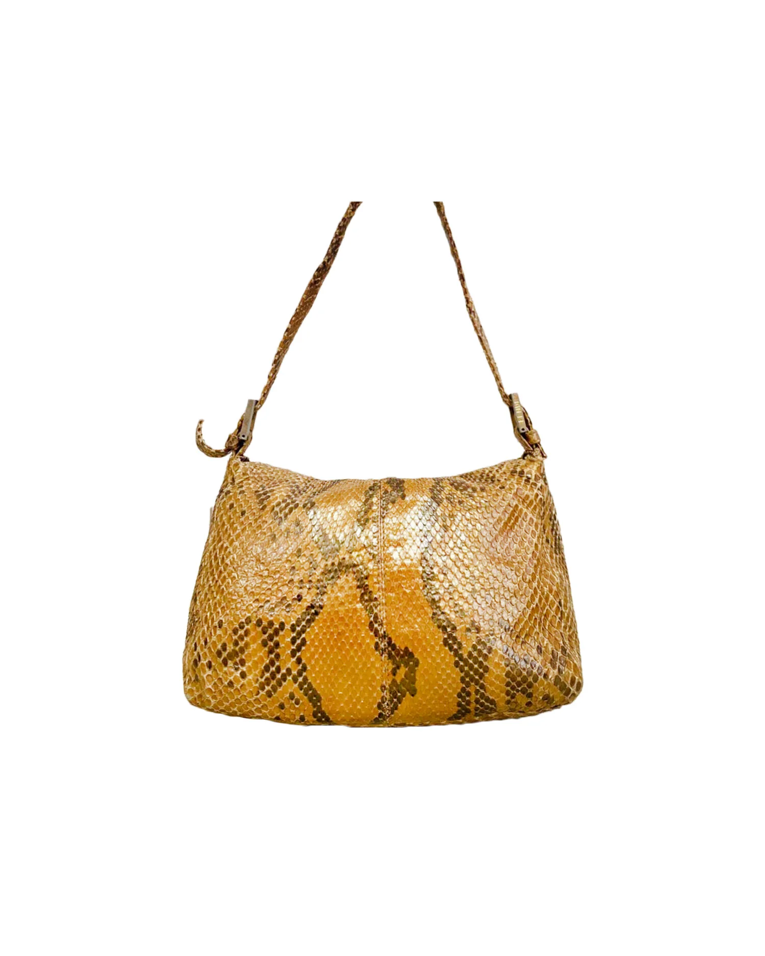 Fendi 2000s Rare Beige Python Baguette - Image 2