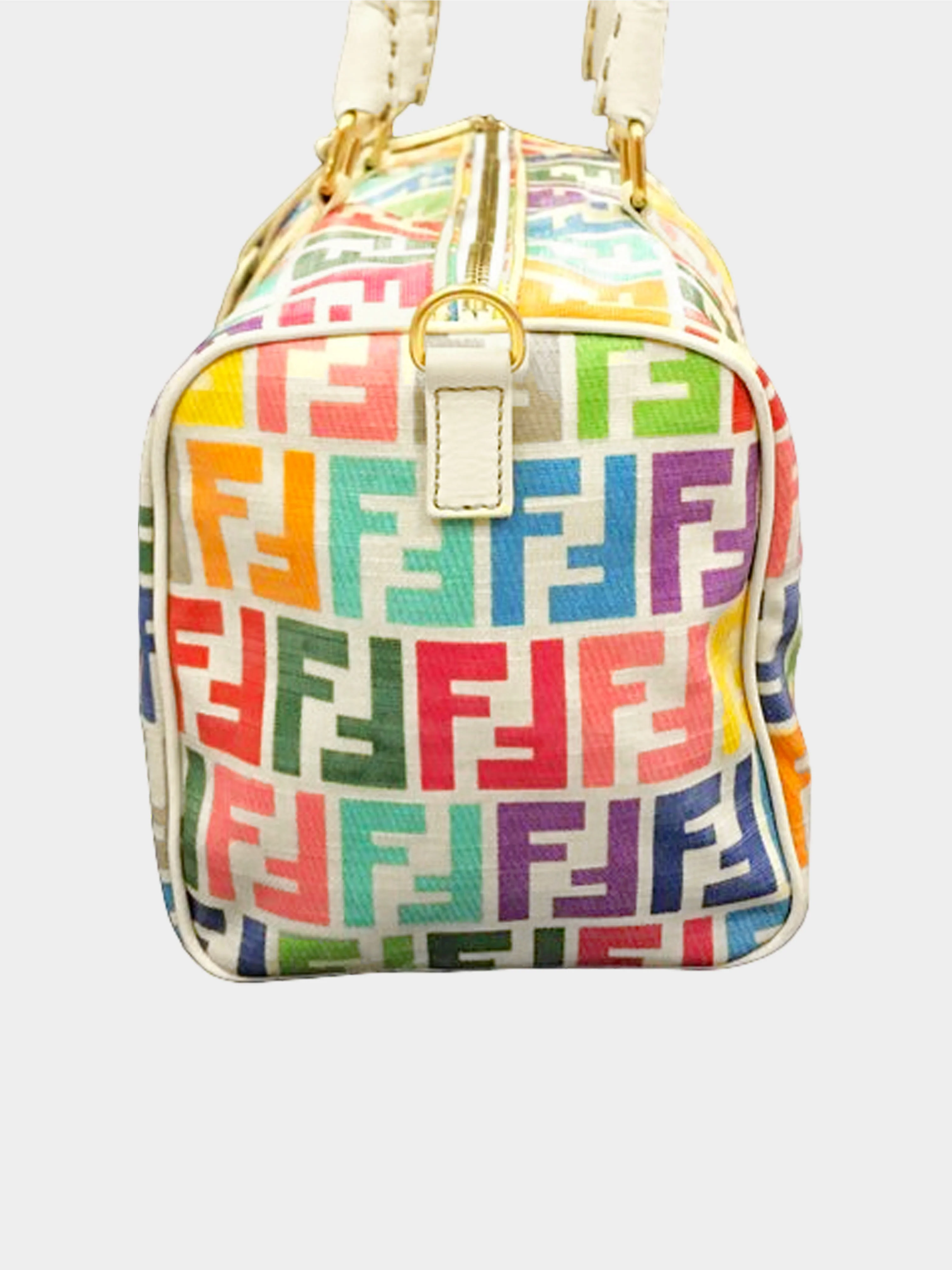 Fendi Selleria 2000s Rainbow Zucca Boston Bag - Image 3