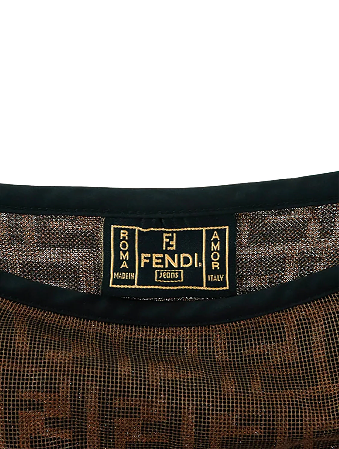 Fendi 2000s Zucca Tulle Mesh Tank - Image 3