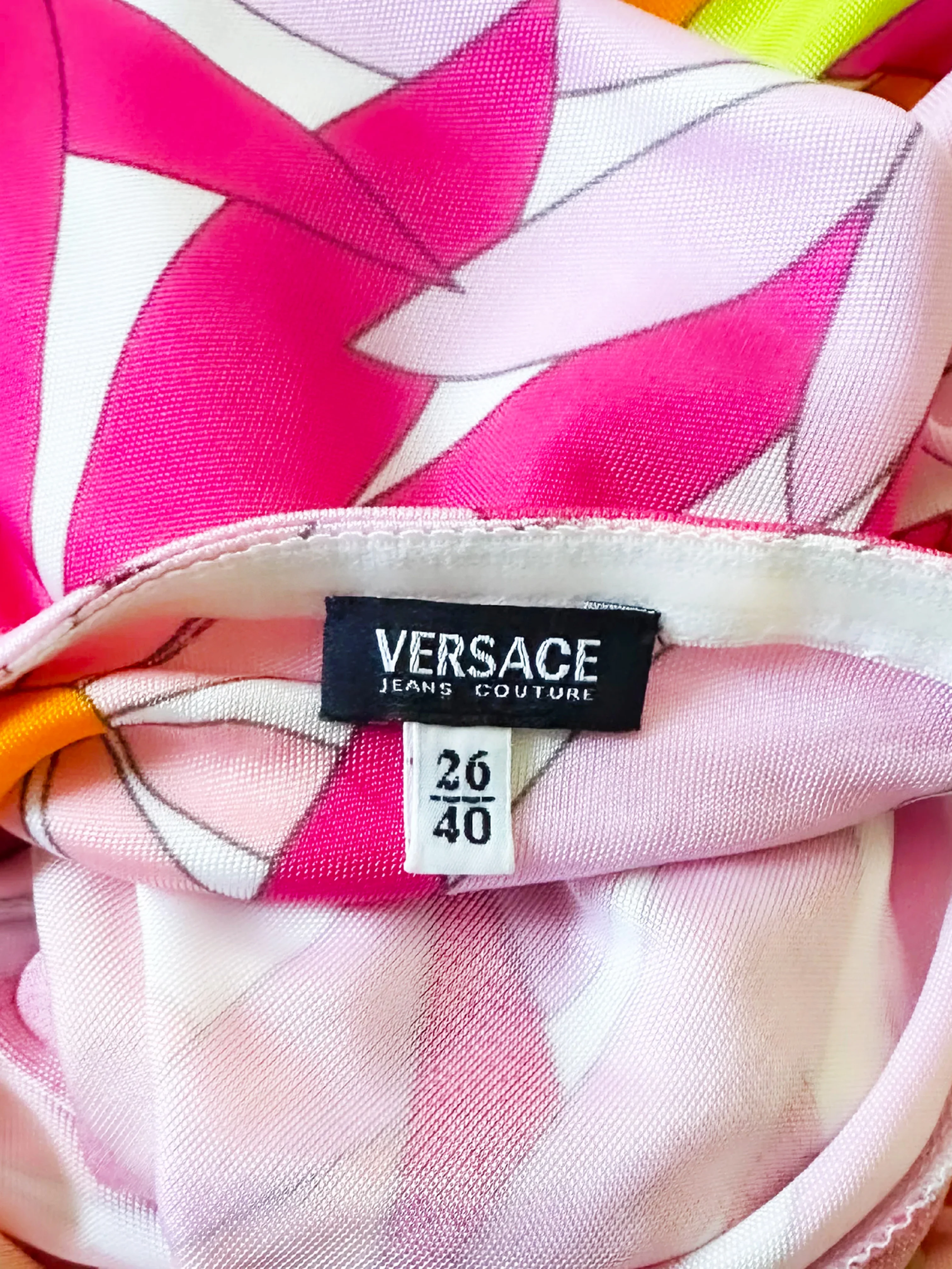 Versace SS 2000 Pink Floral Halter Dress - Image 4