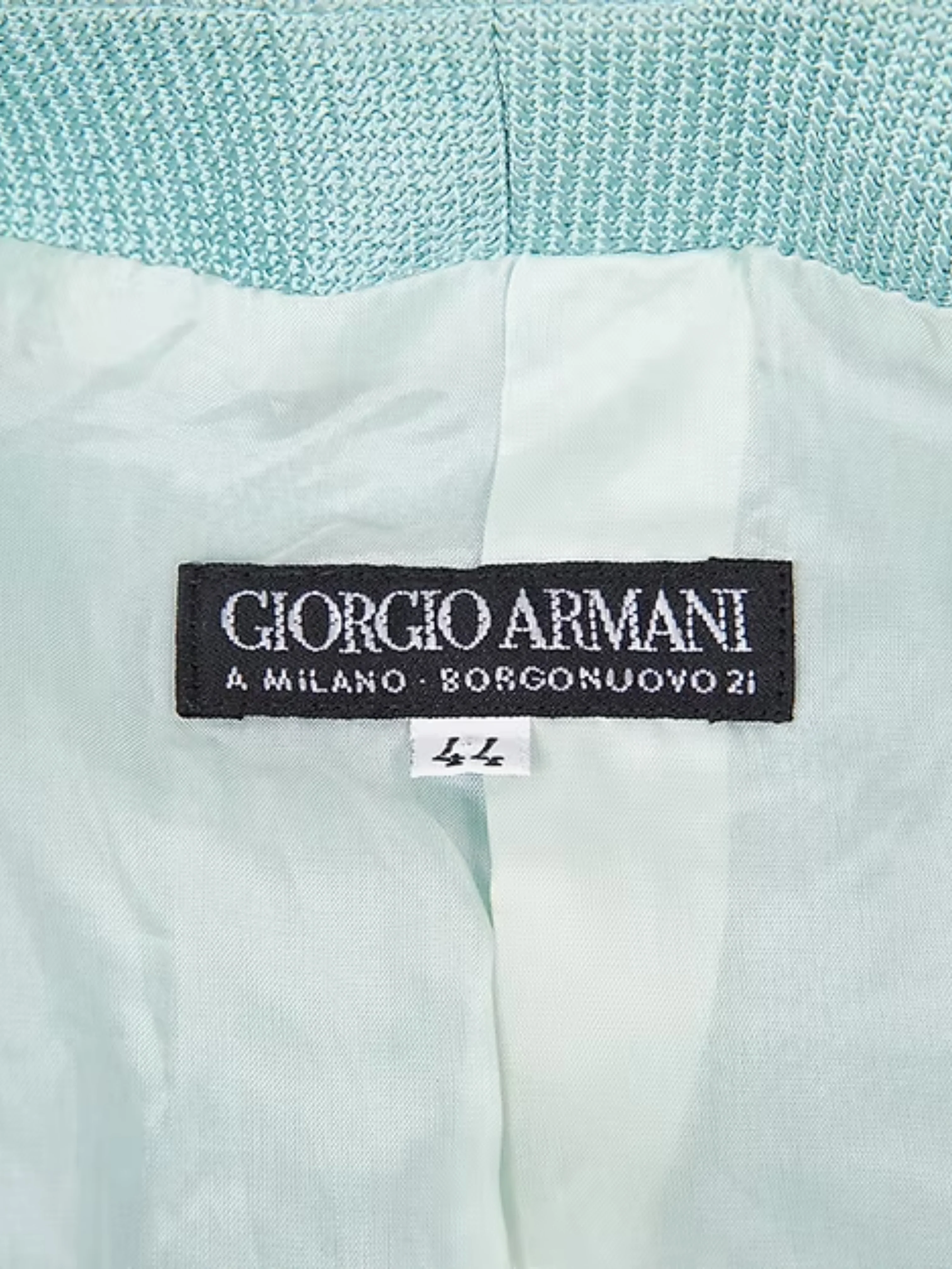 Giorgio Armani SS 1996 Blue Viscose Blazer - Image 3