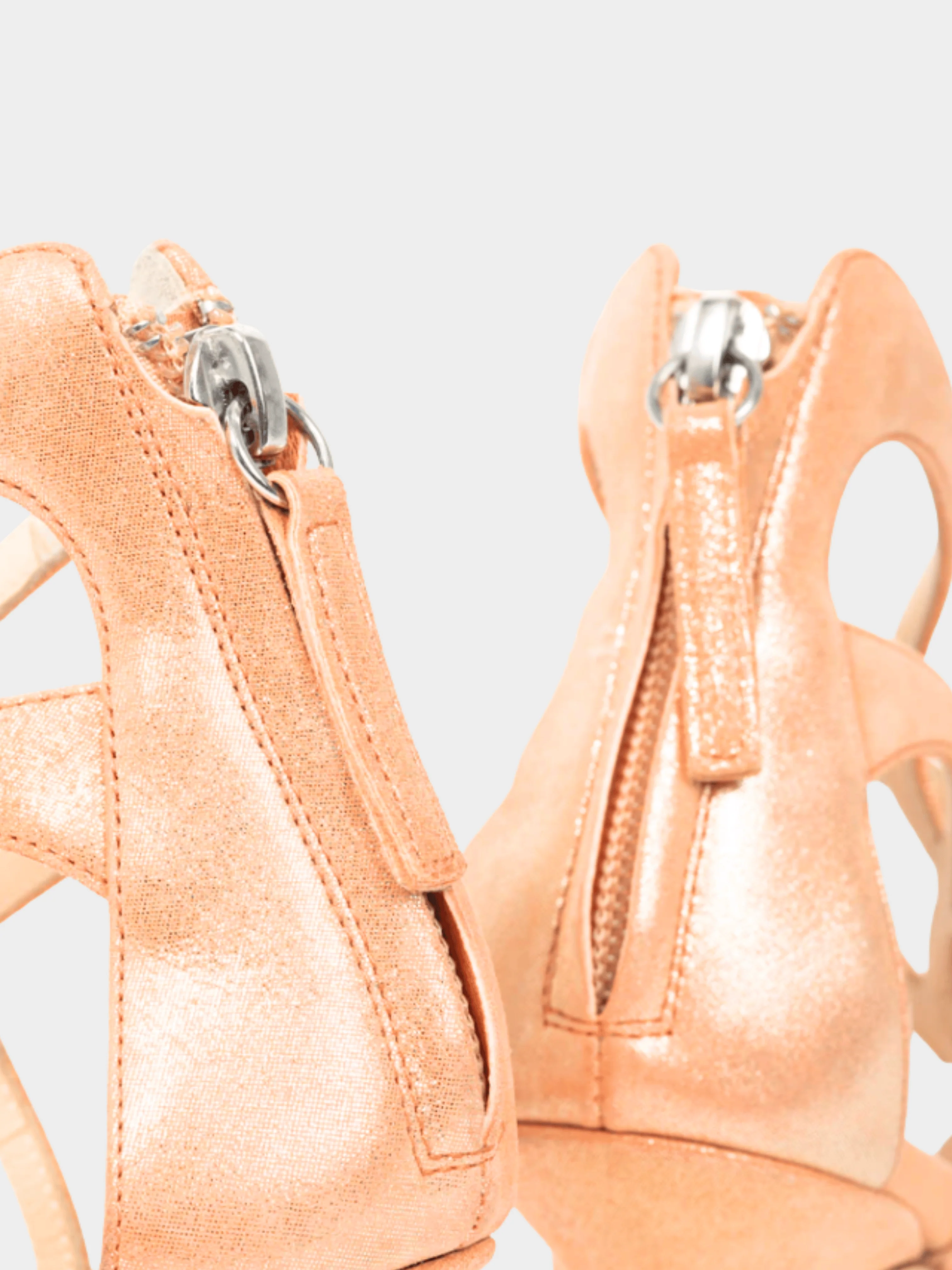 Giuseppe Zanotti 2000s Metallic Coral Suede Strappy Sandals - Image 4