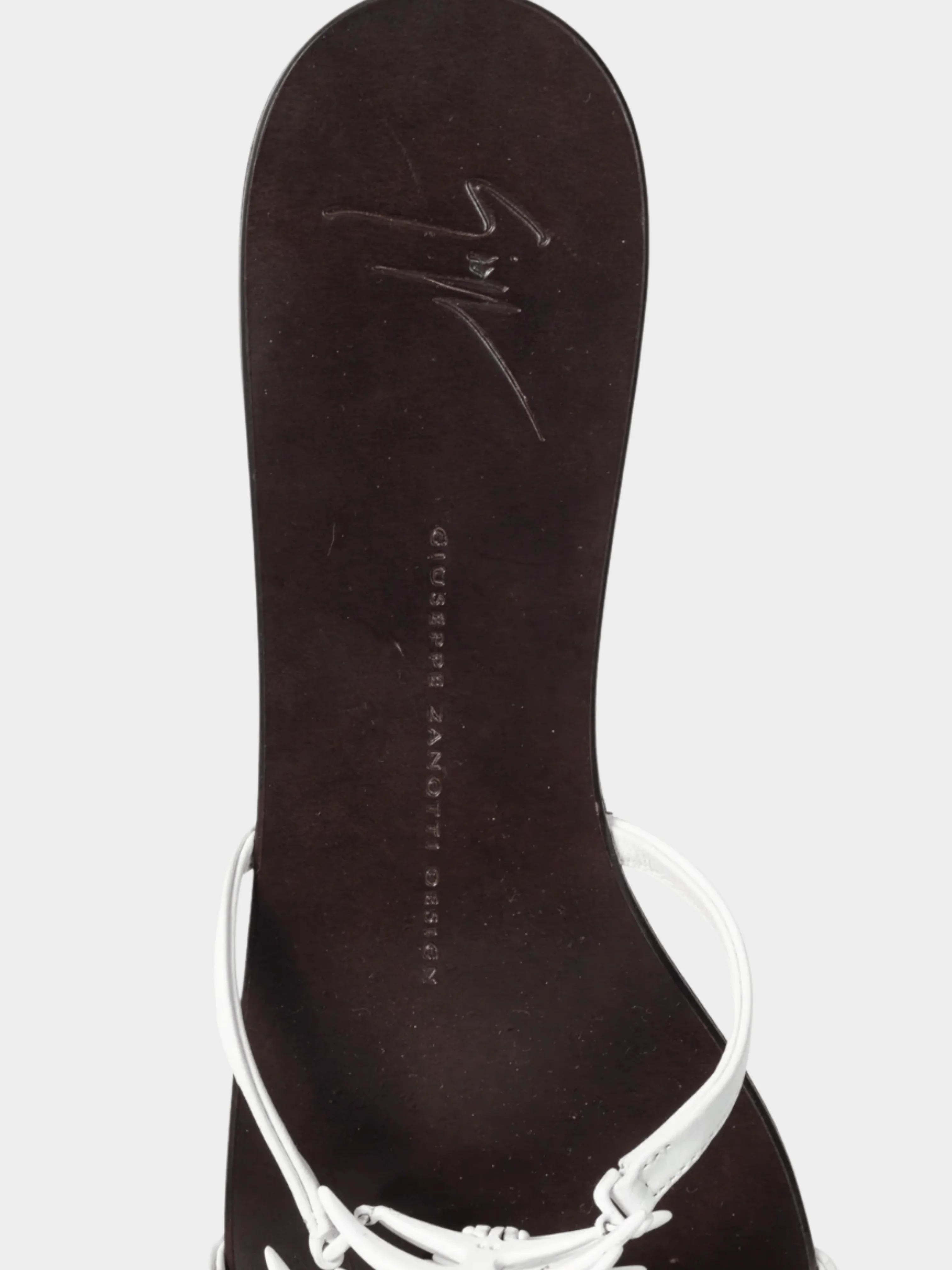 Giuseppe Zanotti 2016 White Fishbone Flat Sandals - Image 7