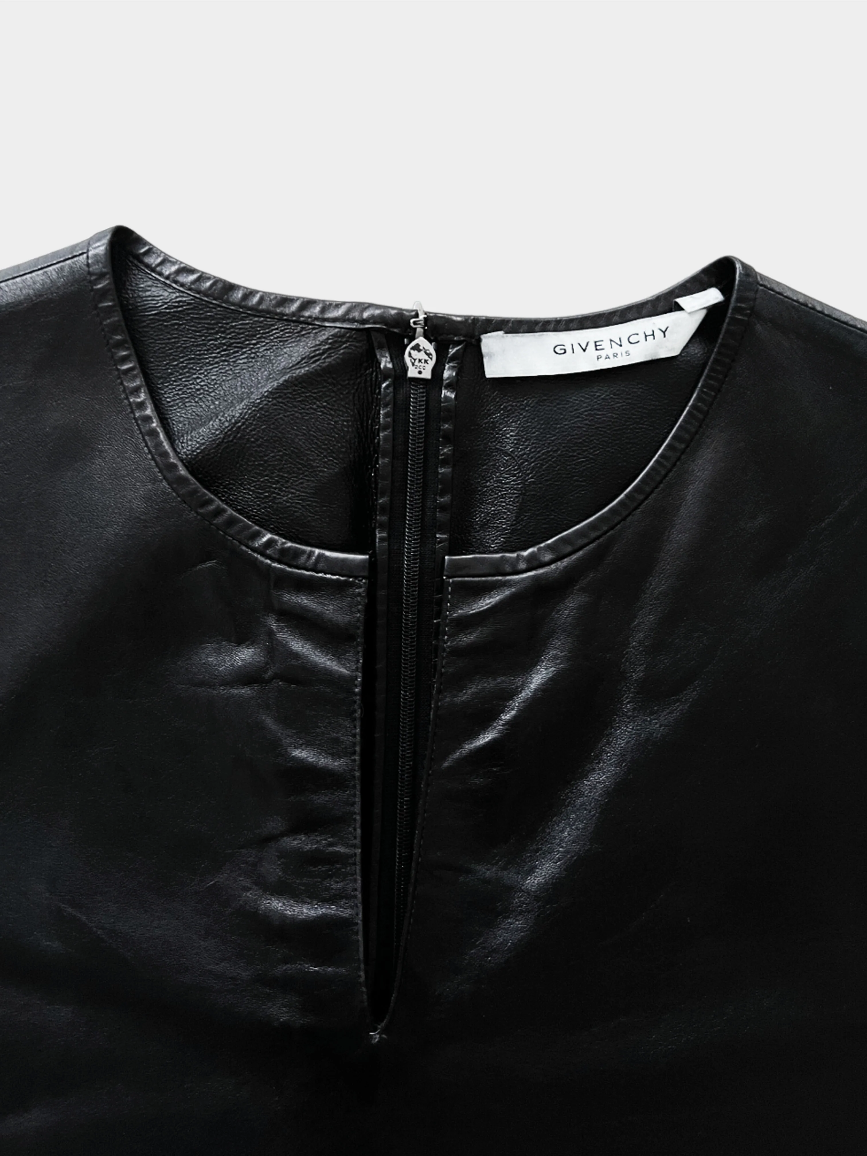 Givenchy 2010s Black Leather Top - Image 3