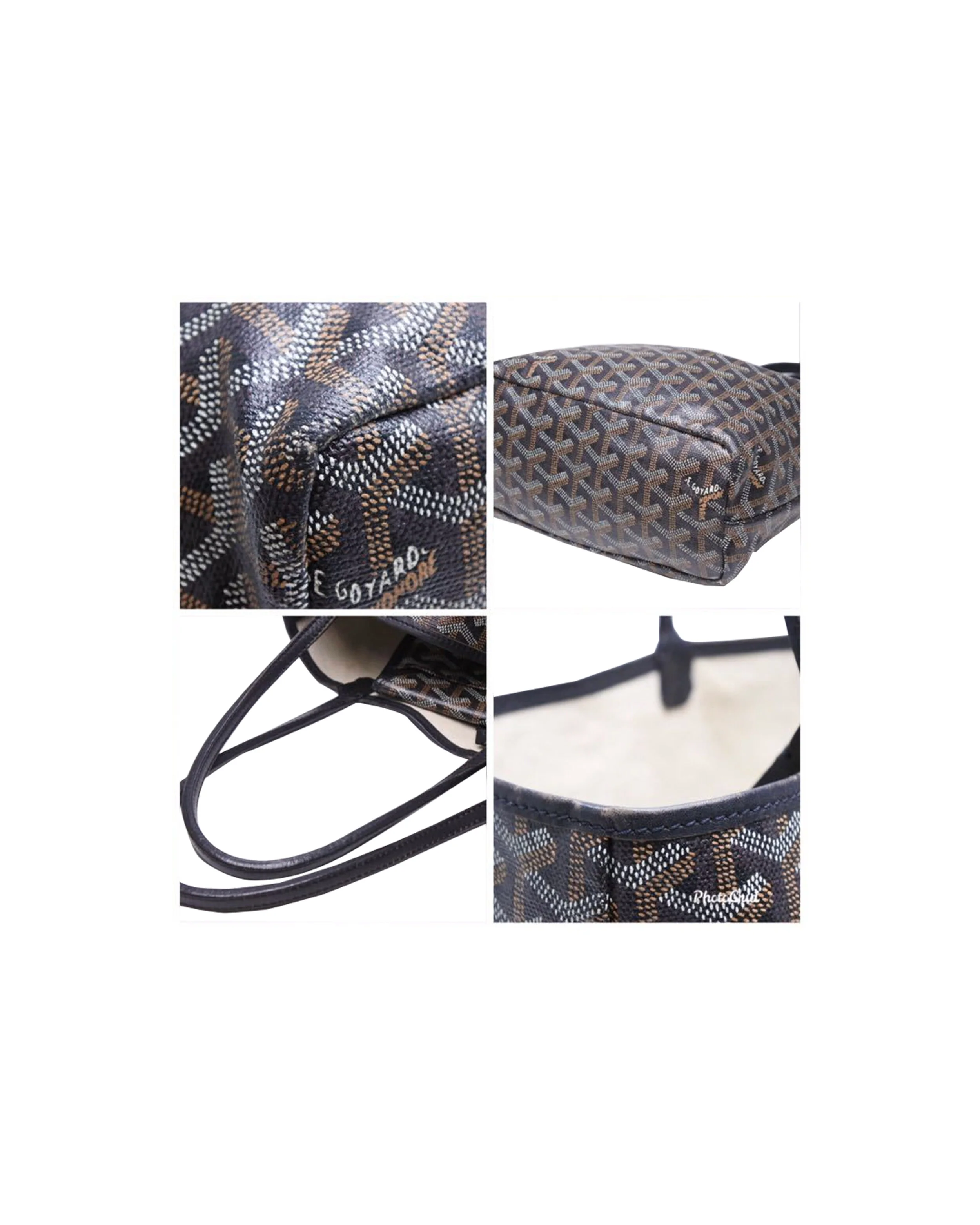 Goyard 2000s Junior Saint Louis Mini Black Tote - Image 6