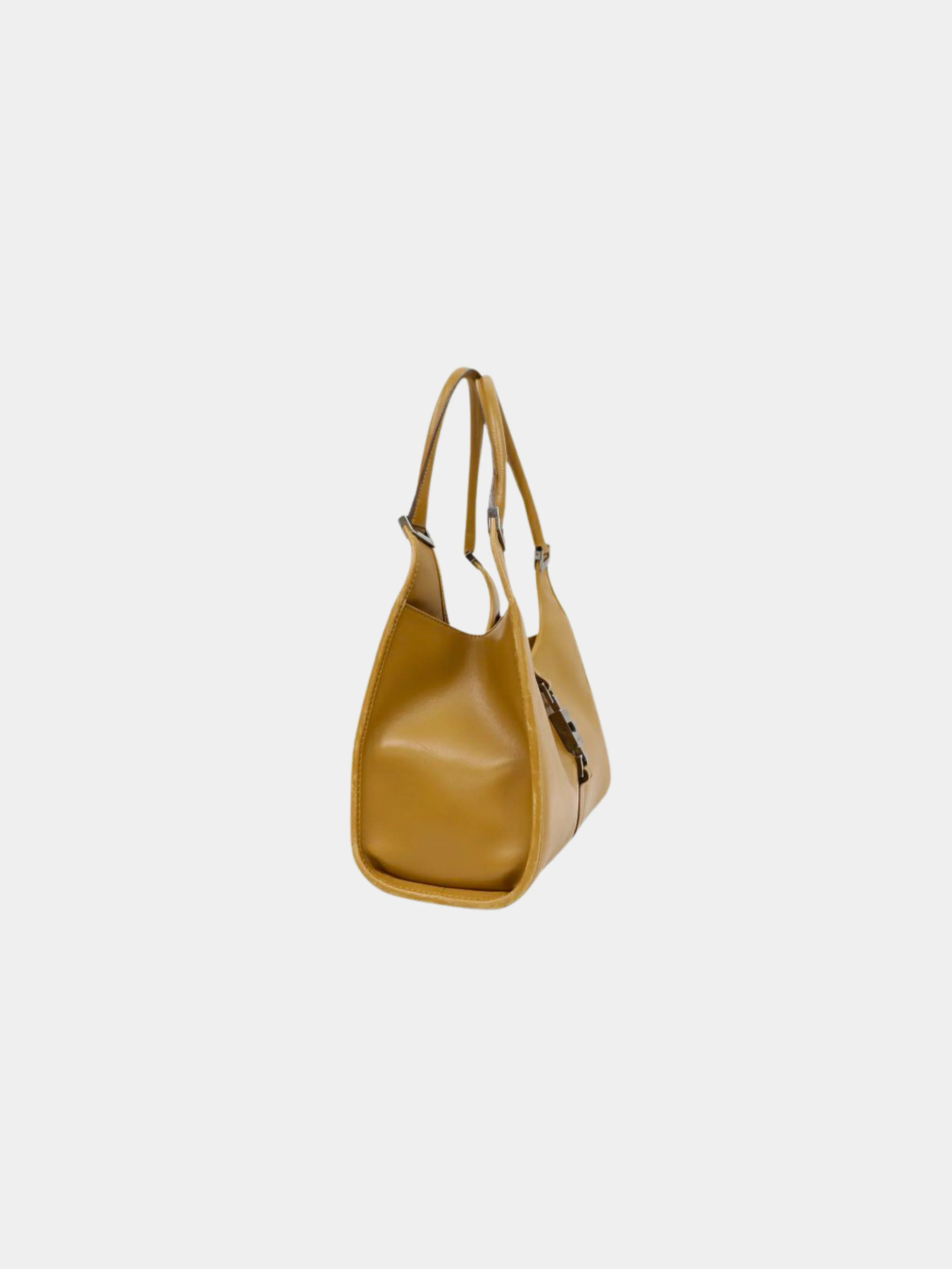 Gucci 1990s Beige Leather Jackie Handbag - Image 3