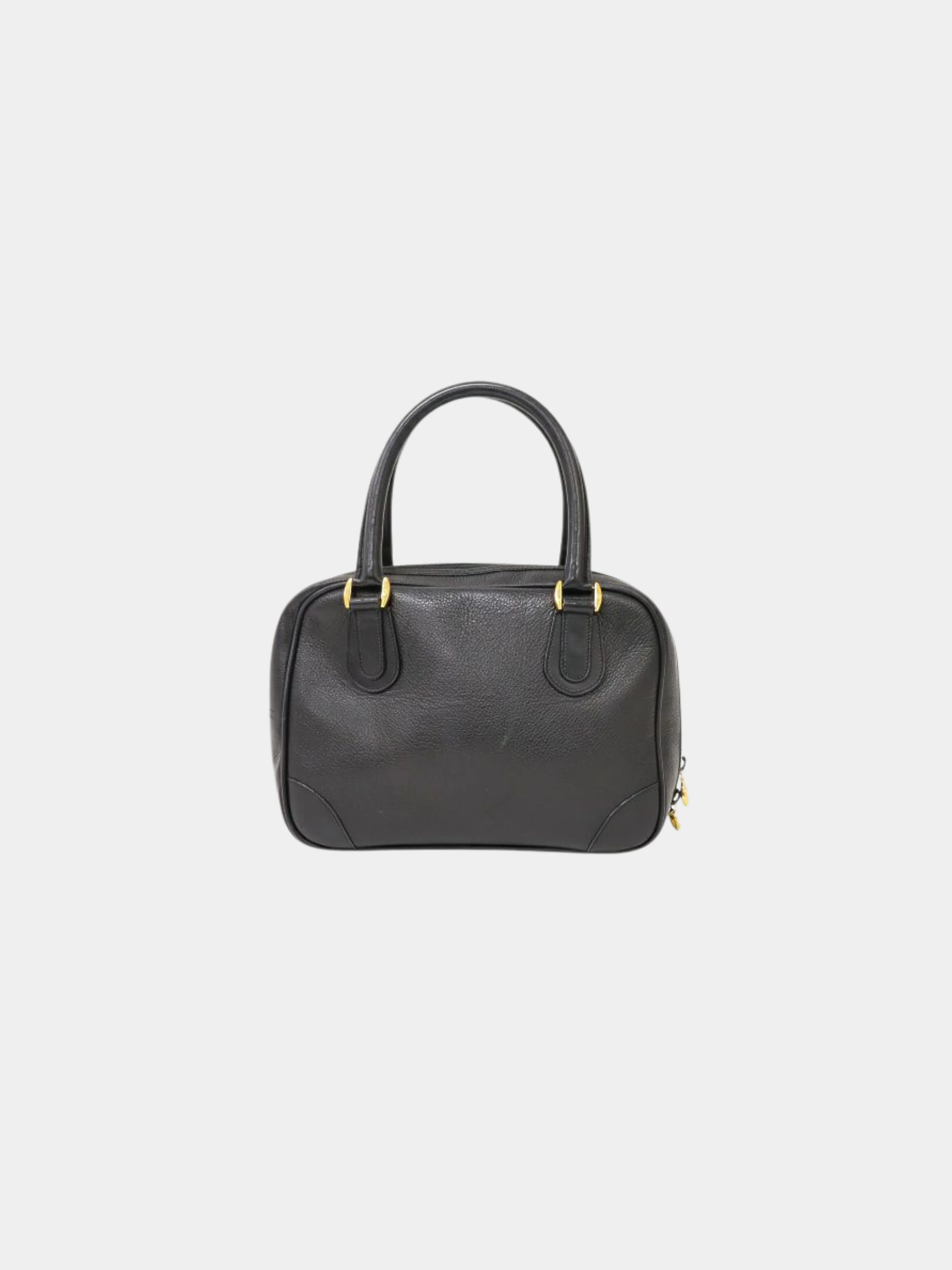 Gucci 1990s Black Interlocking Leather Handbag - Image 2