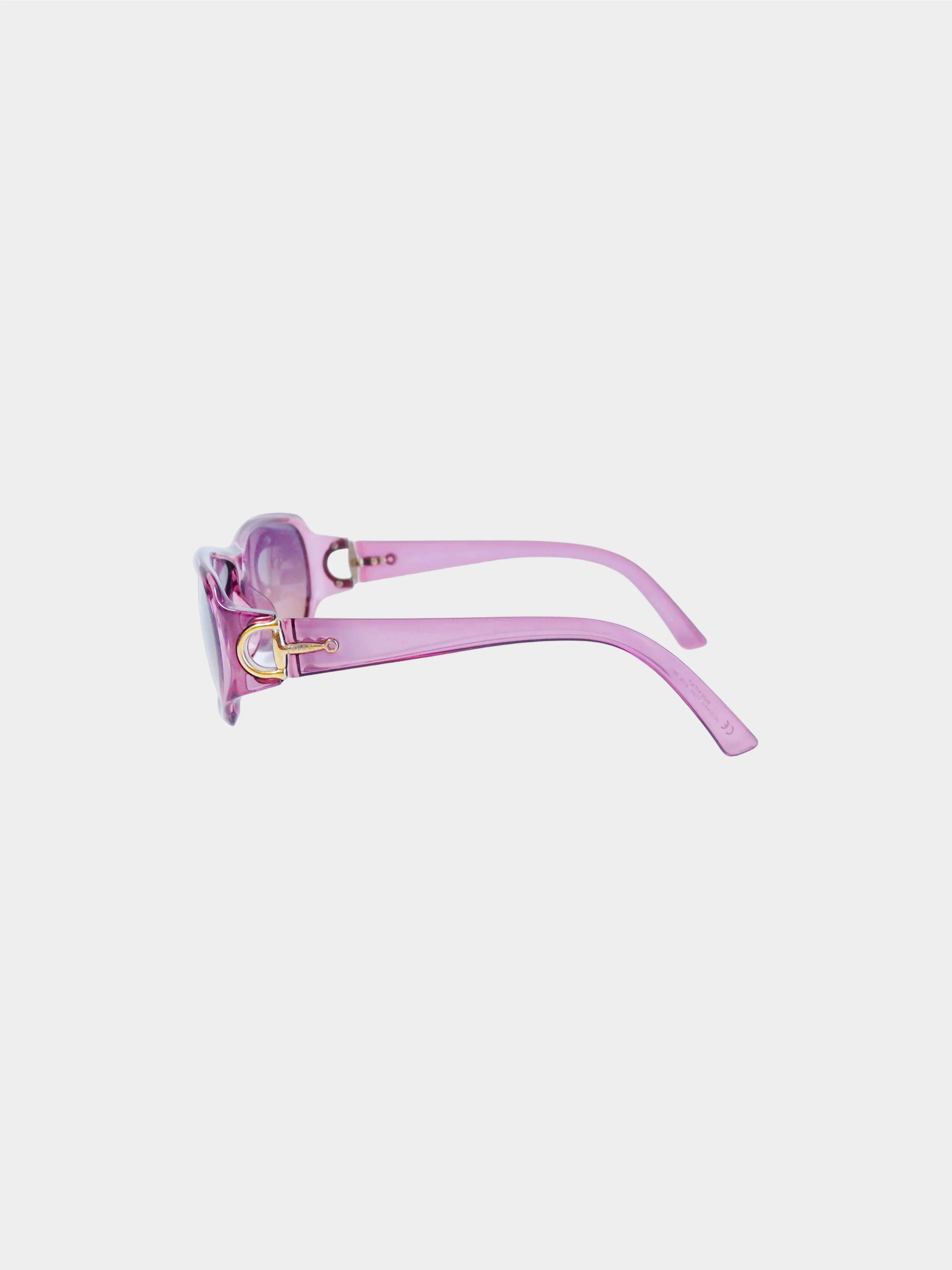 Gucci 1990s Purple GG Horsebit Sunglasses - Image 3