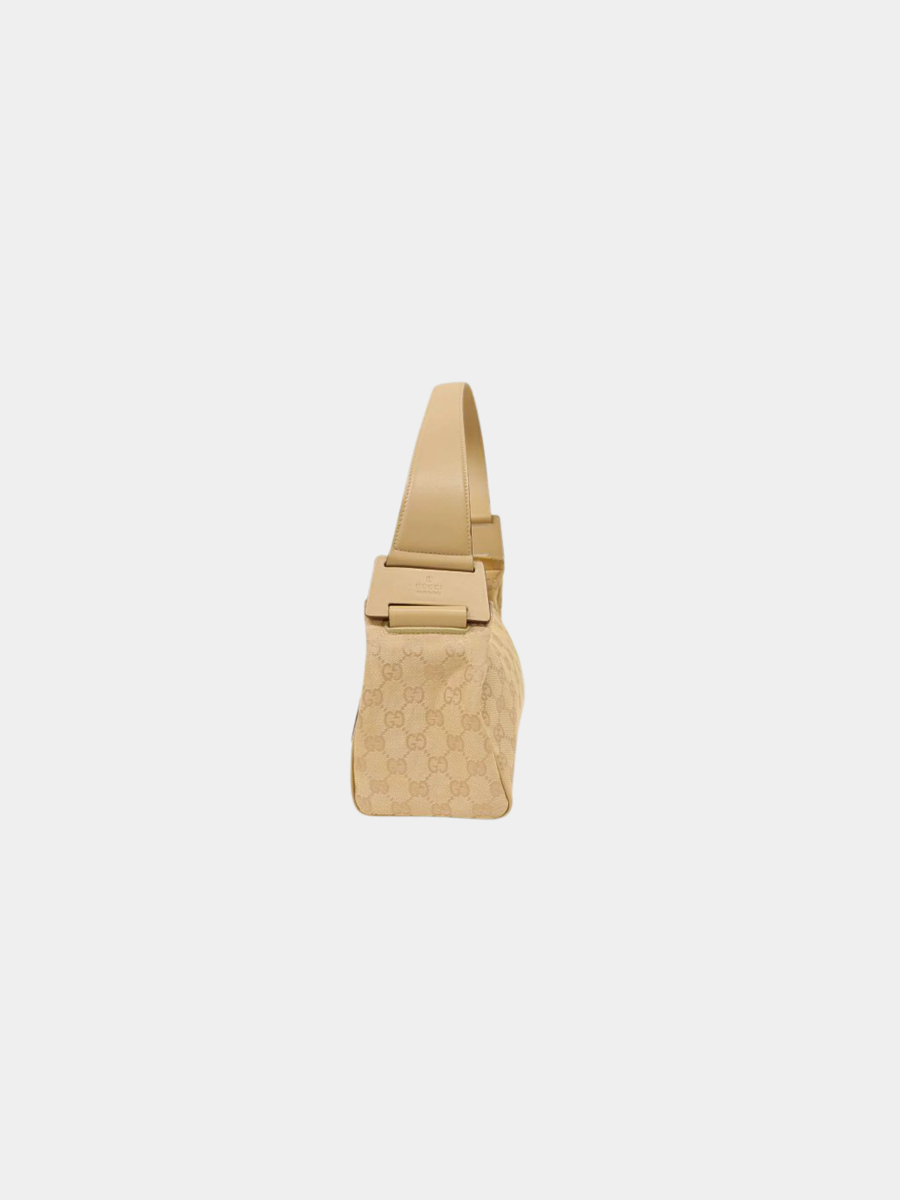 Gucci 2000s Beige GG Canvas One-Shoulder Bag - Image 3