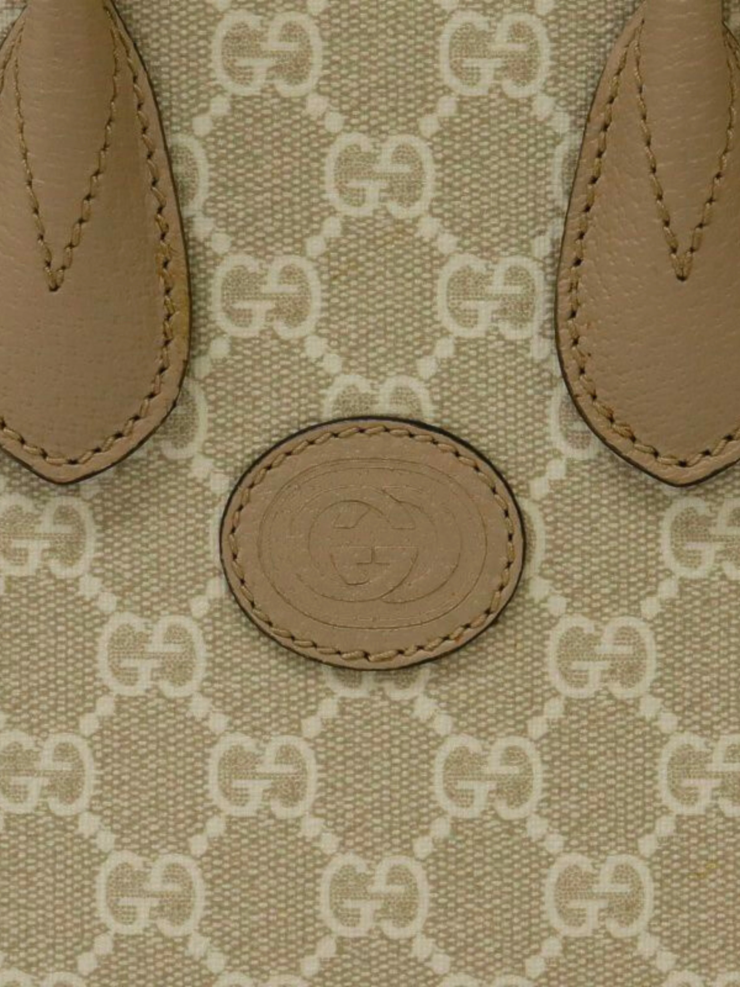 Gucci 2000s Beige PVC Interlocking 2-Way Bag - Image 8
