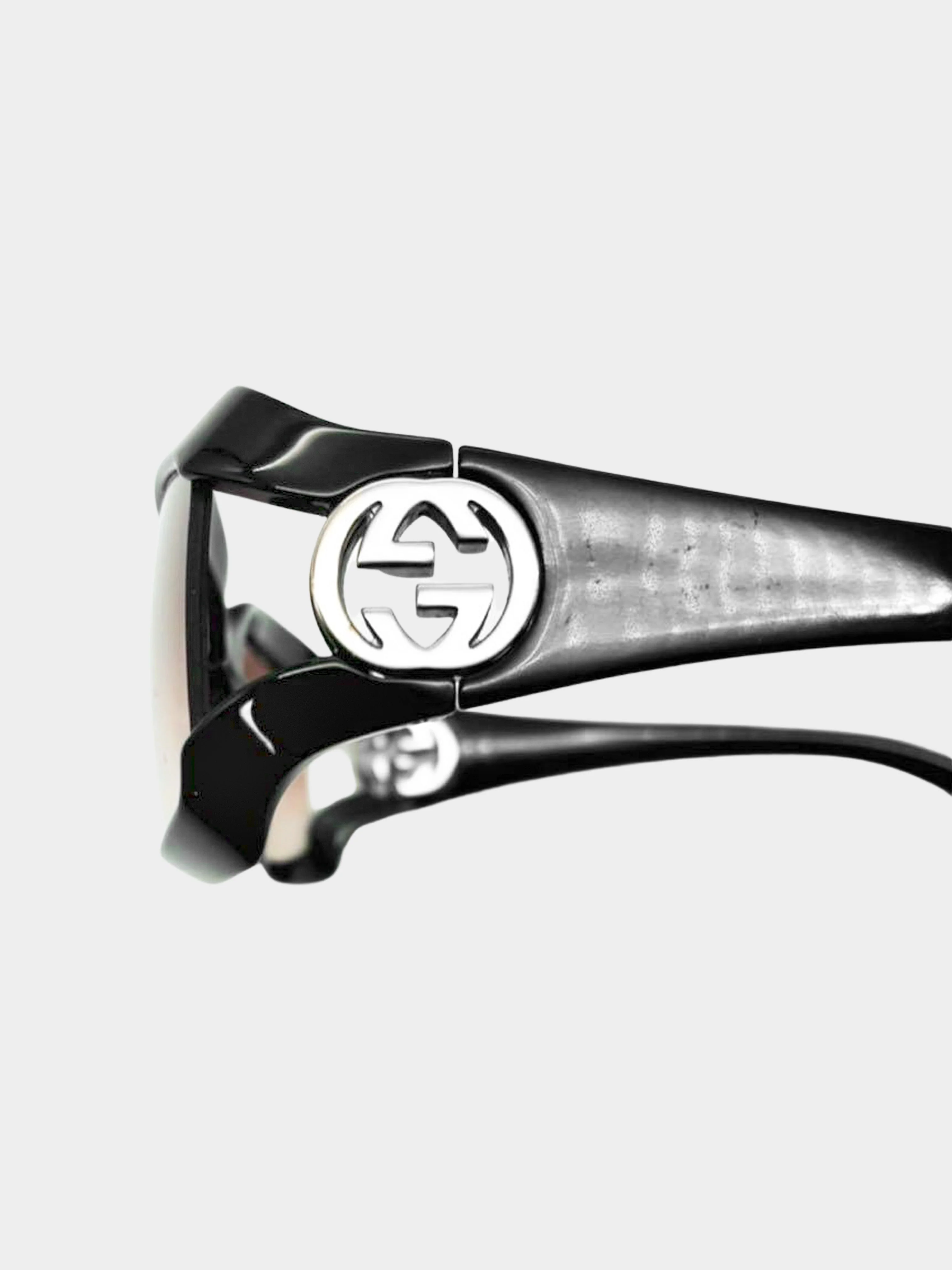 Gucci 2000s Black and Brown GG 2599/S Y2K Sunglasses - Image 4