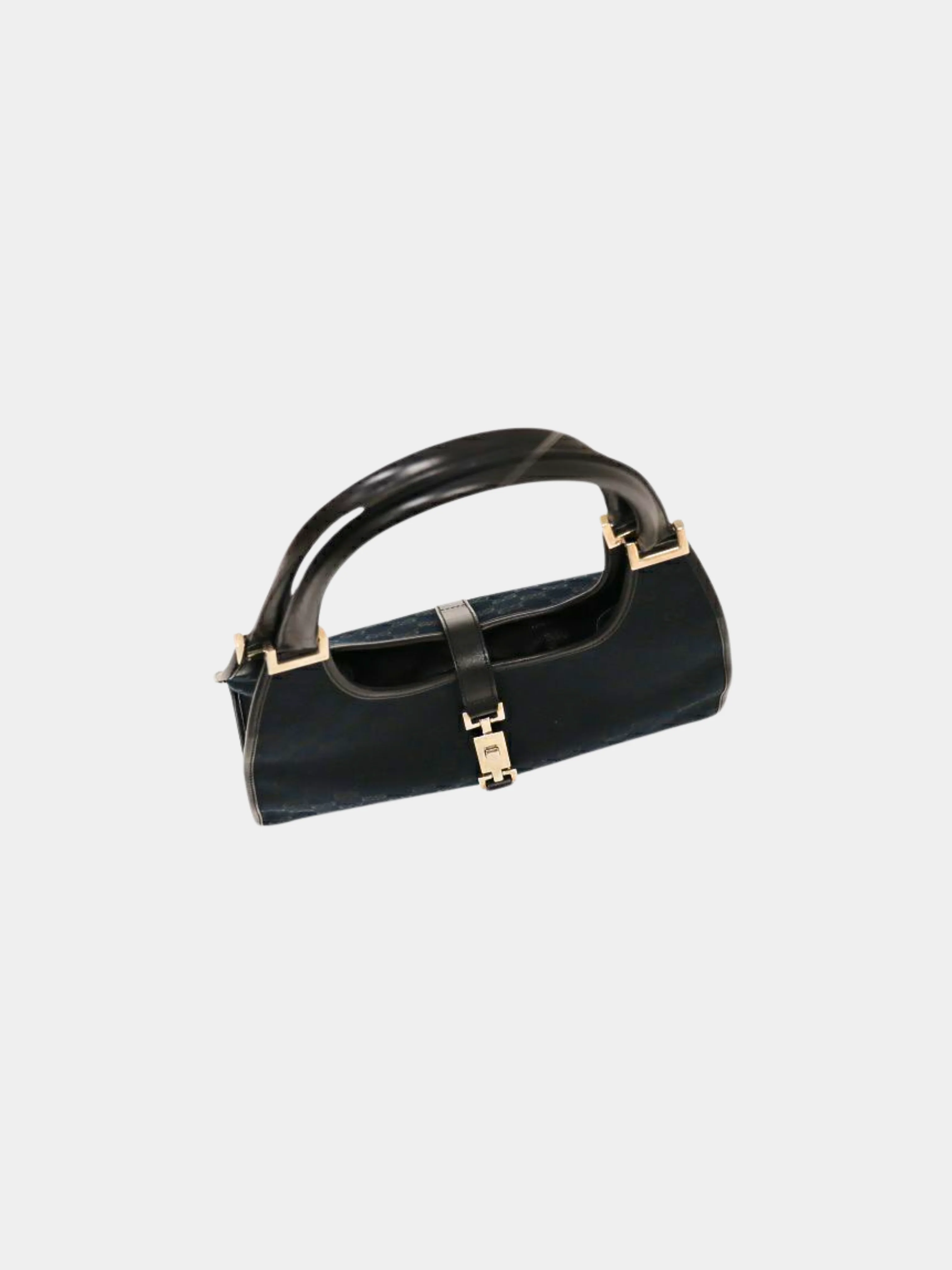 Gucci 2000s Black Canvas Jackie Hand Bag - Image 4