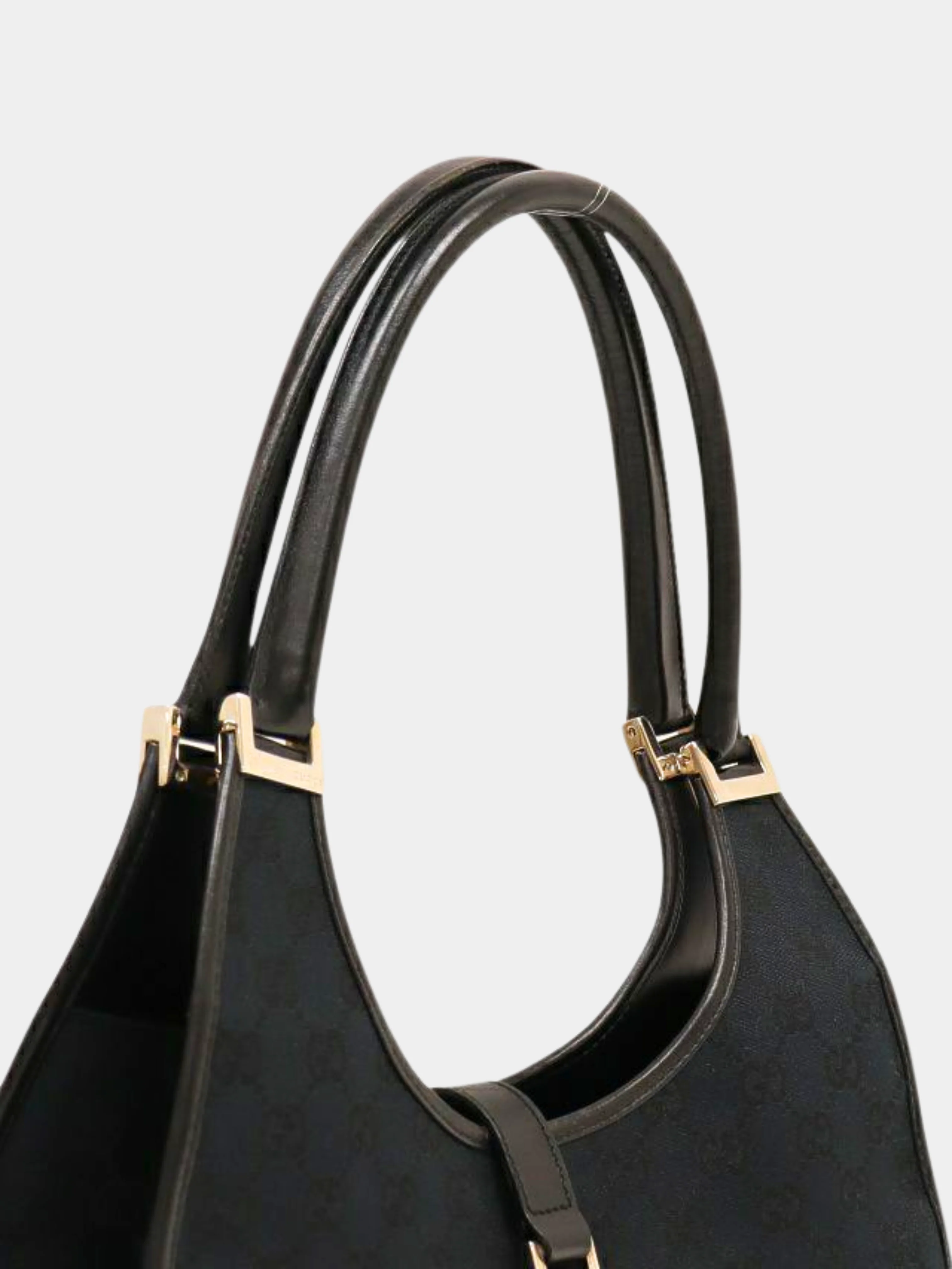 Gucci 2000s Black Canvas Jackie Hand Bag - Image 5