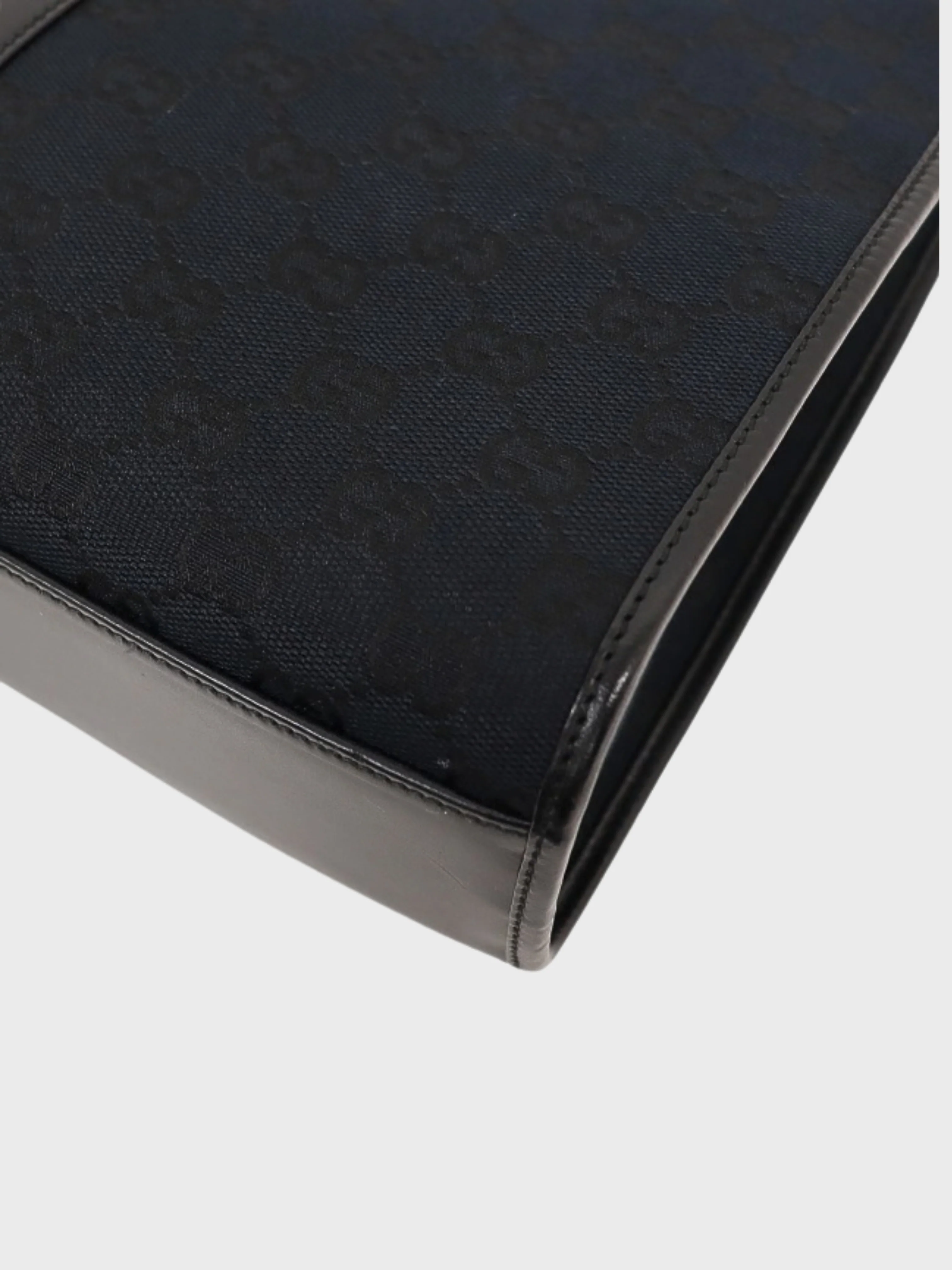 Gucci 1990s Black GG Canvas Jackie Handbag - Image 5
