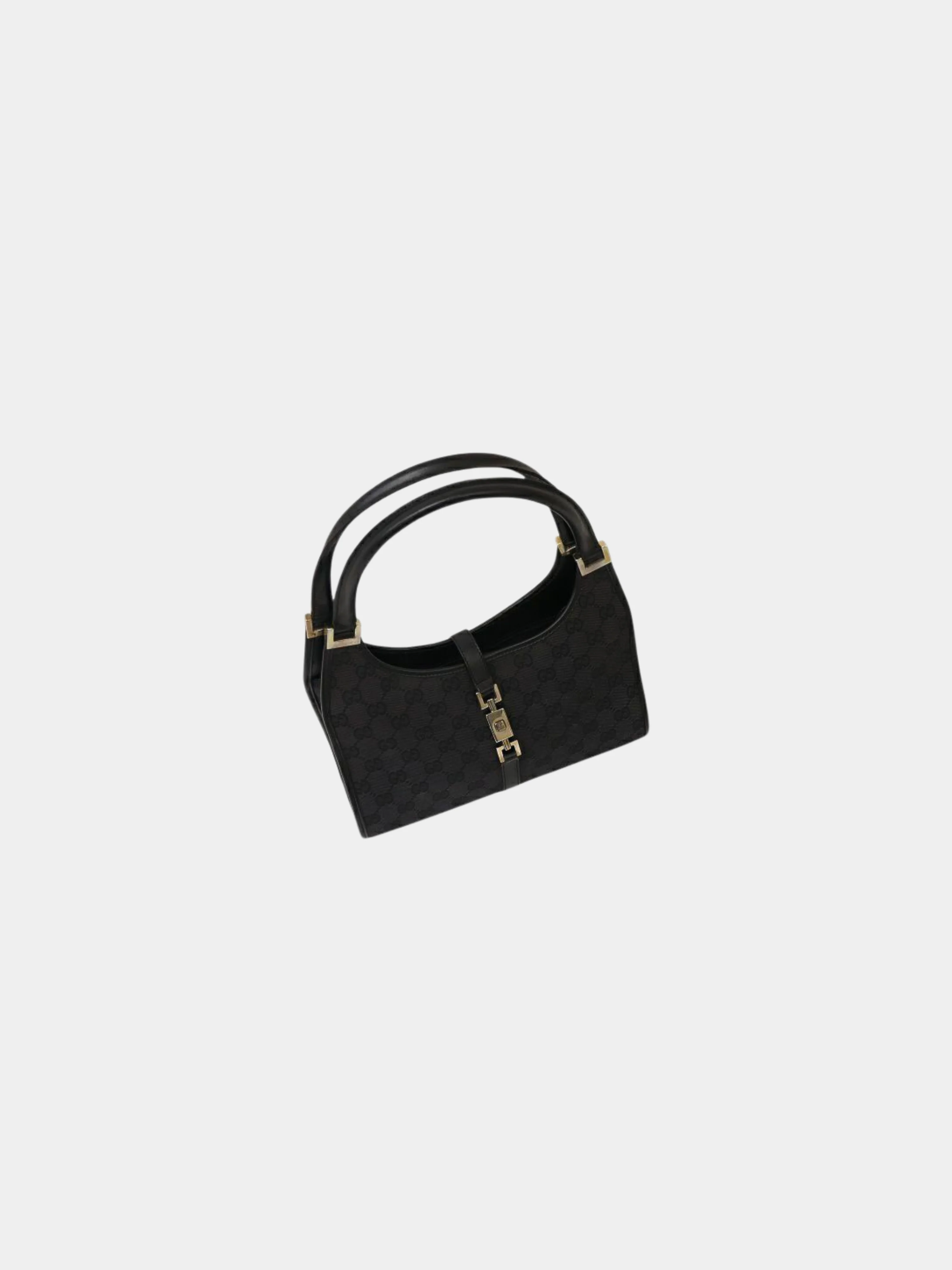 Gucci 2000s Black GG Canvas Jackie Handbag - Image 6