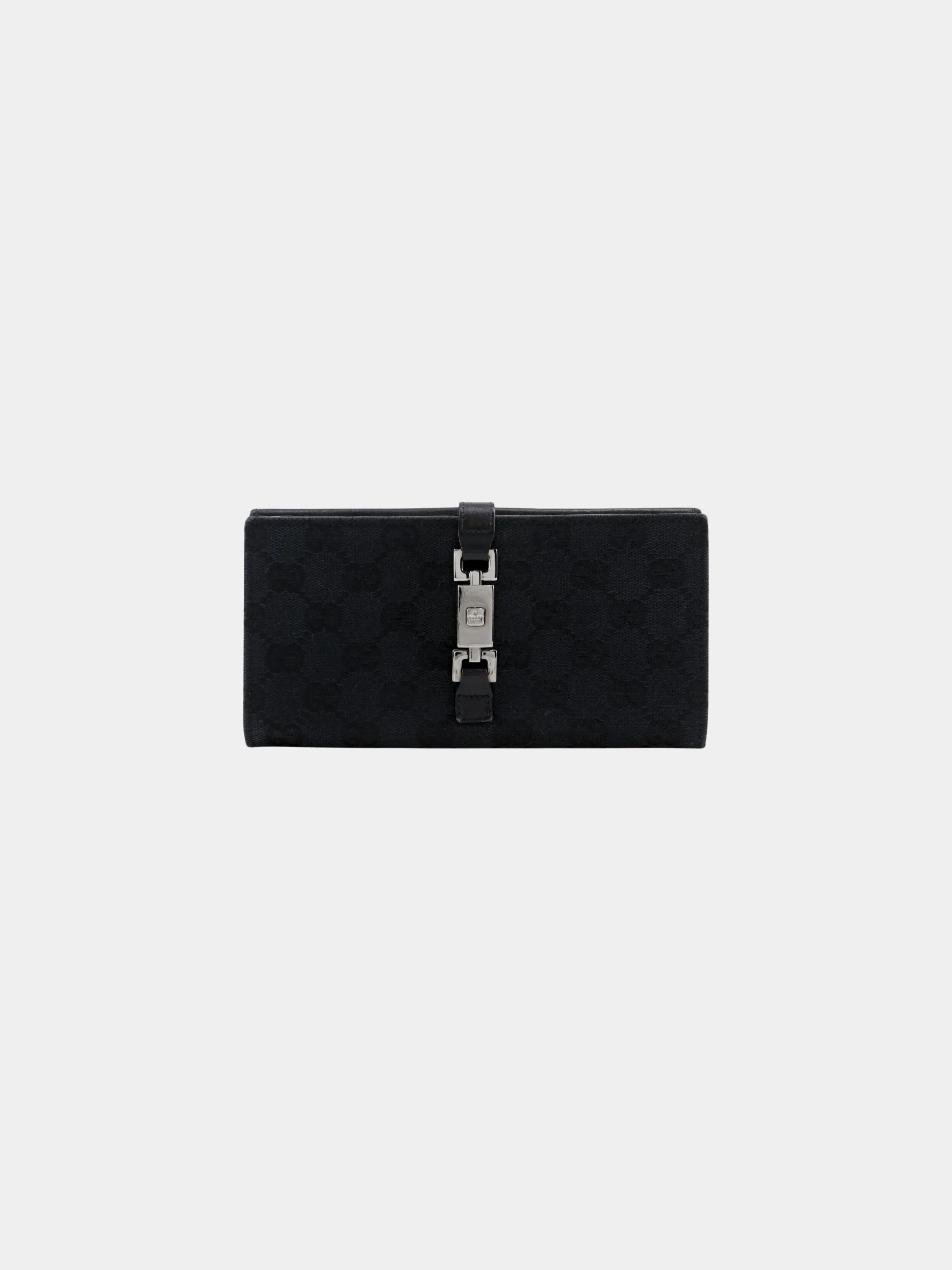 Gucci 2000s Black GG Canvas Jackie Purse Wallet