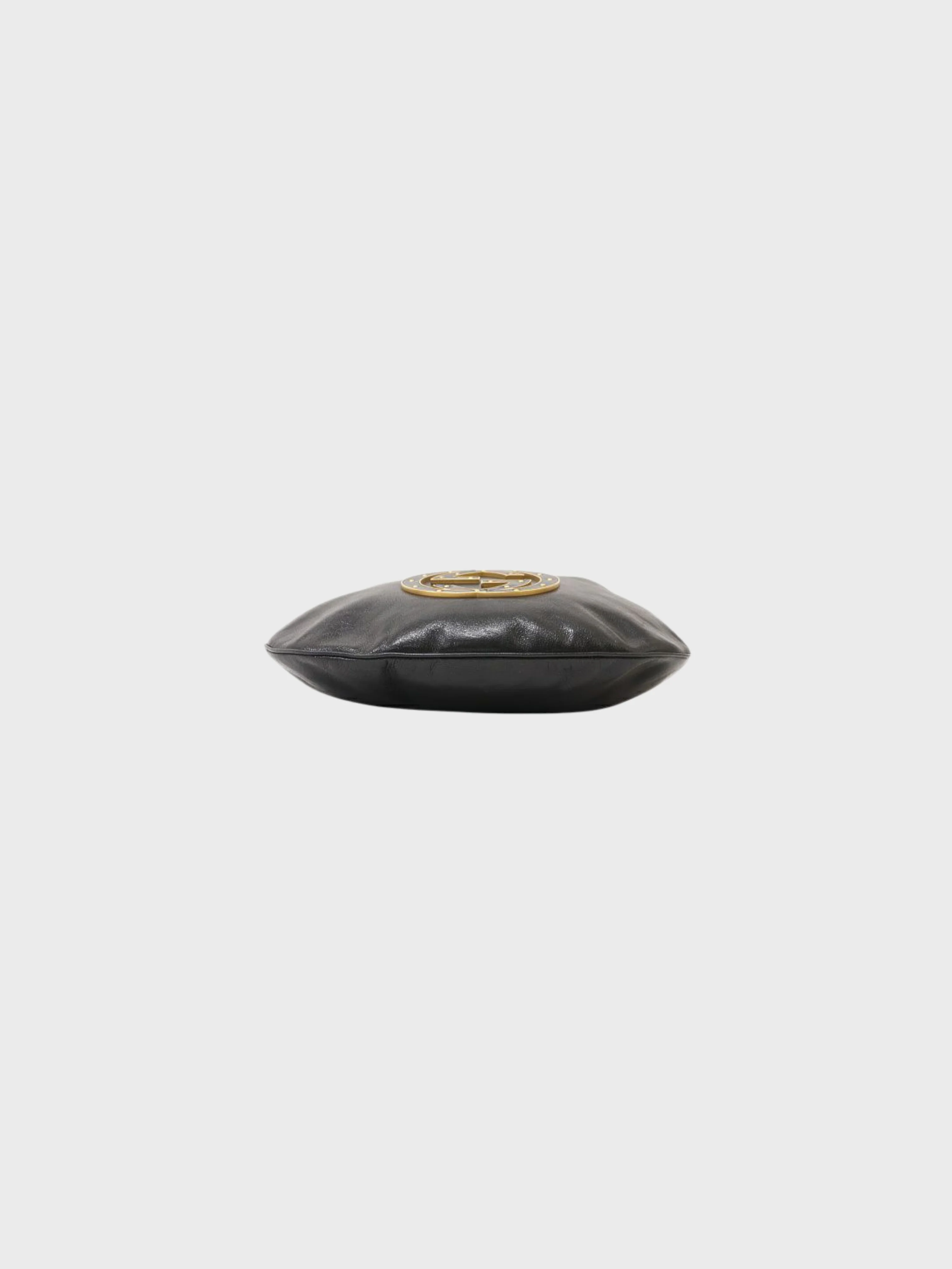 Gucci 2000s Black Interlocking Leather One-Shoulder Bag - Image 4