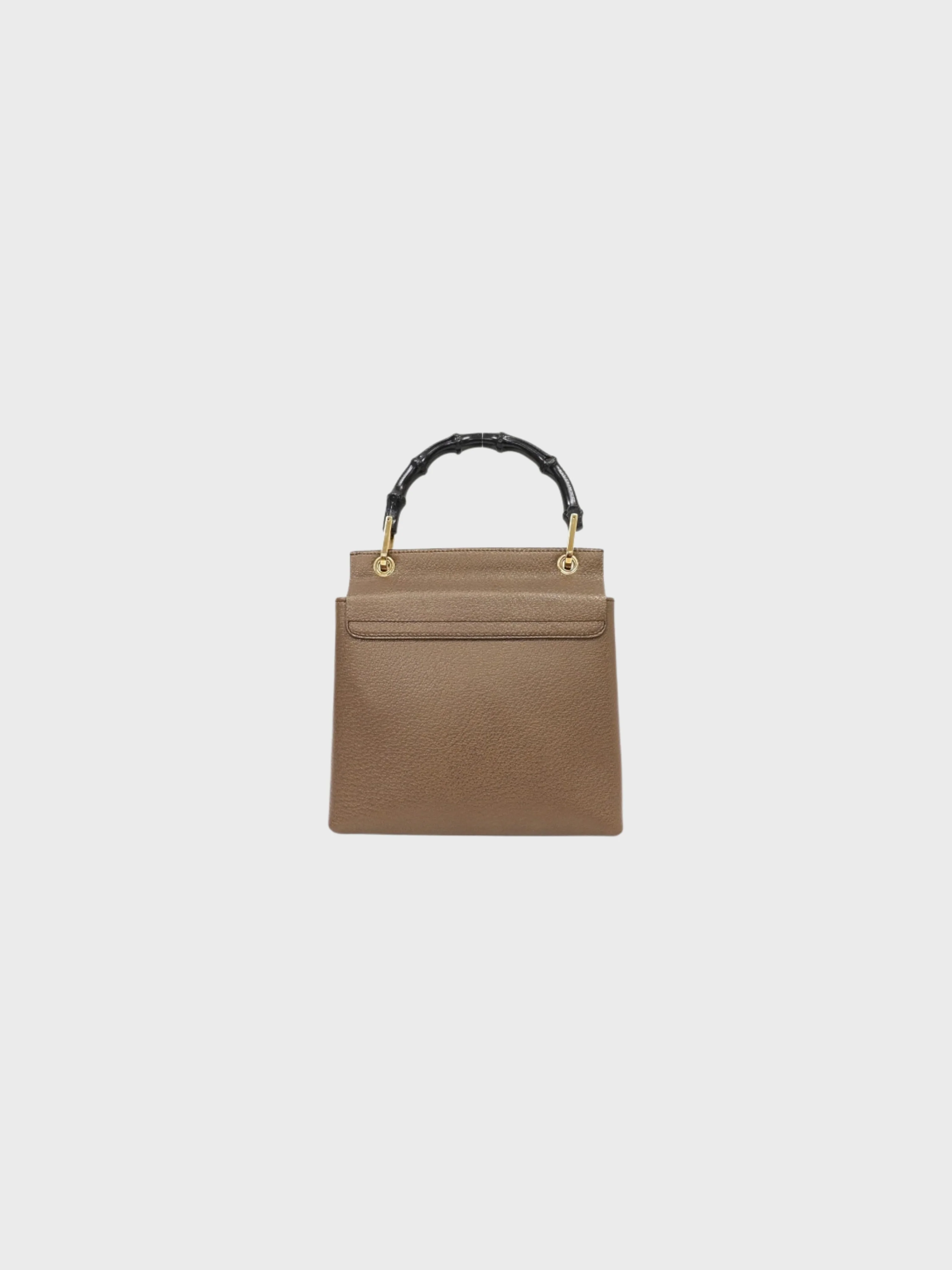 Gucci 1990s Brown Leather Bamboo Handbag - Image 2