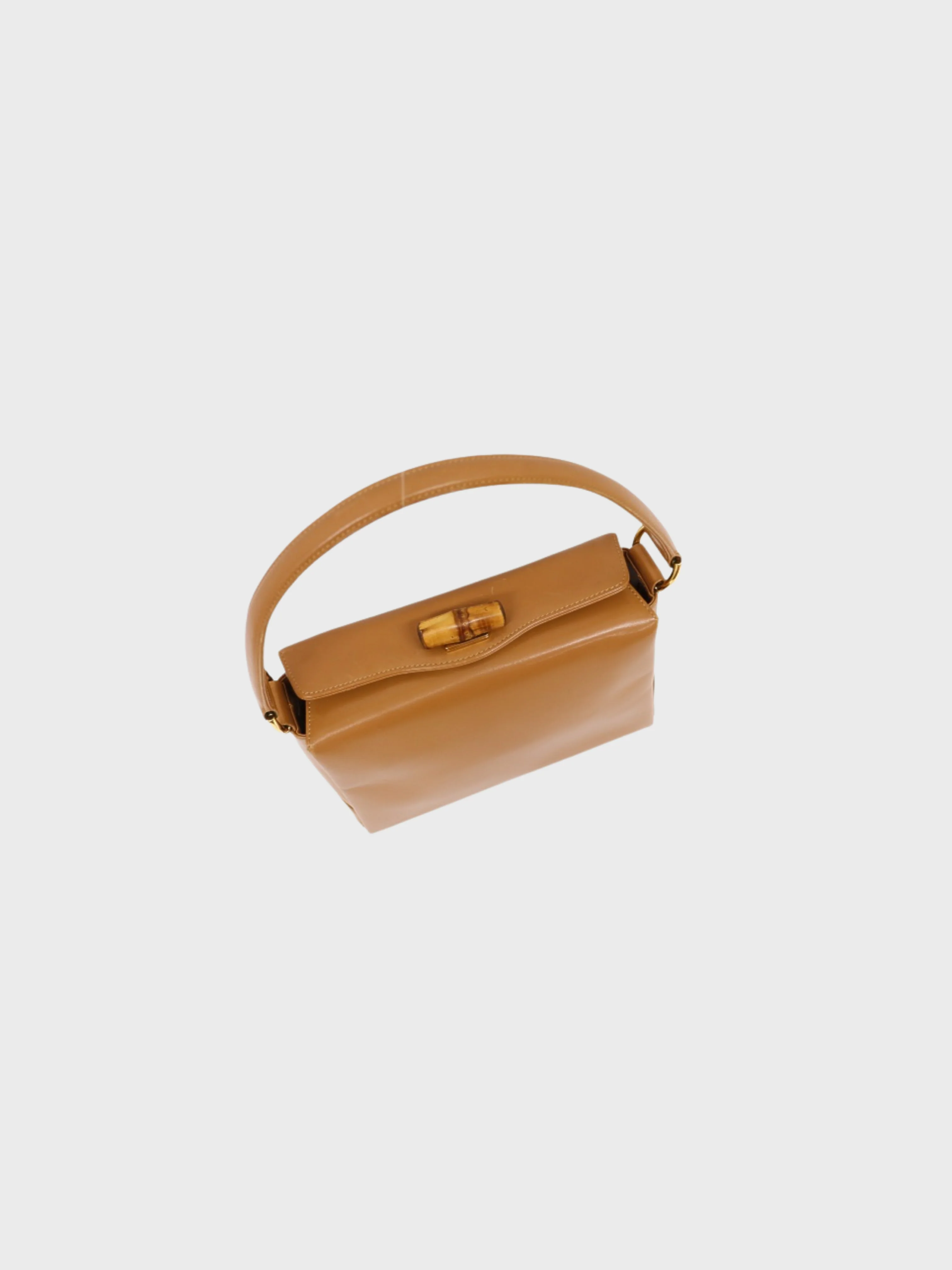 Gucci 1947 Brown Leather Bamboo Turn Lock Handbag - Image 7