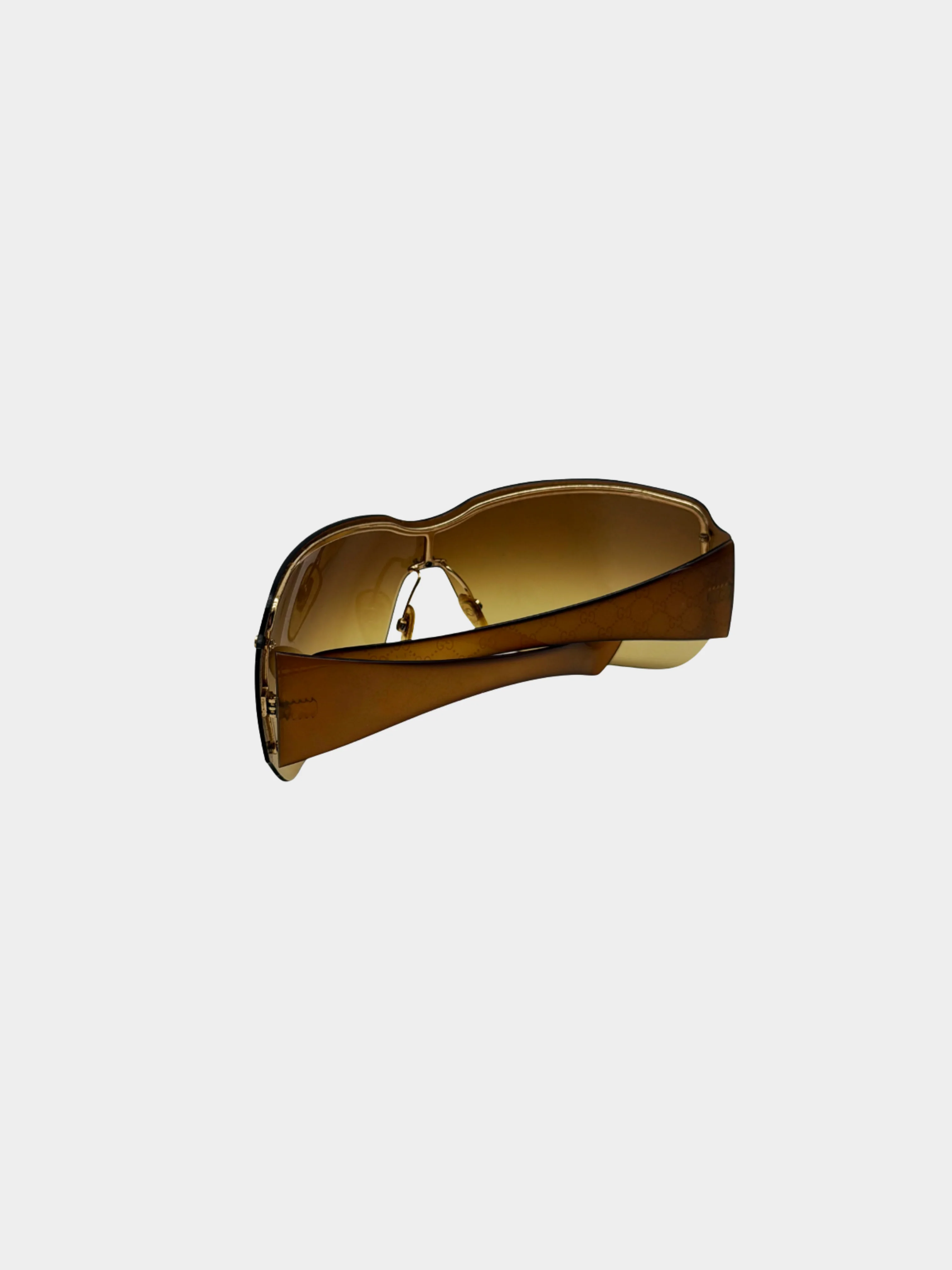 Gucci 2000s Brown Oversized Smoke Sunglasses - Image 3