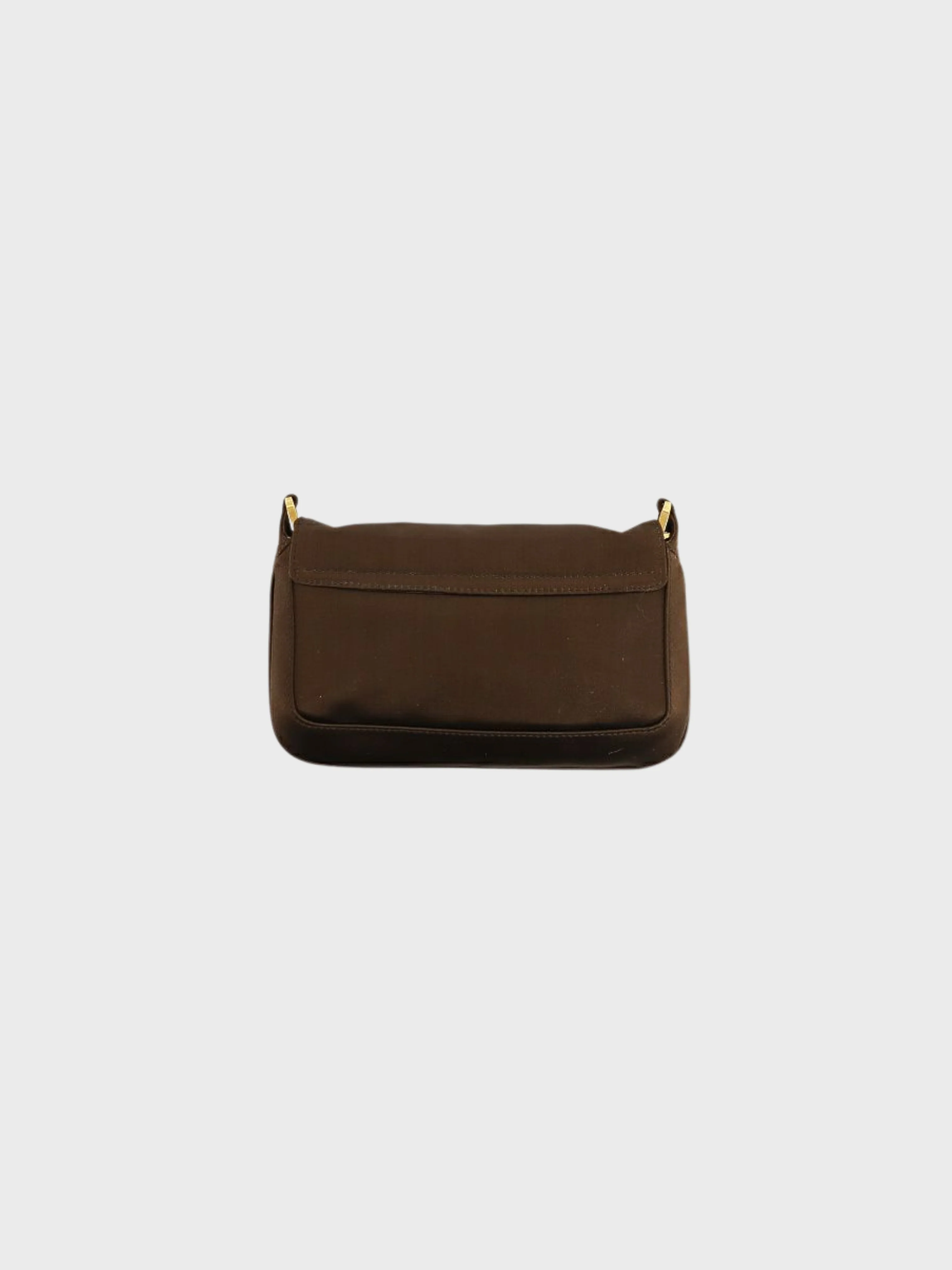 Gucci 2000s Brown Satin Chain One-Shoulder Bag - Image 2