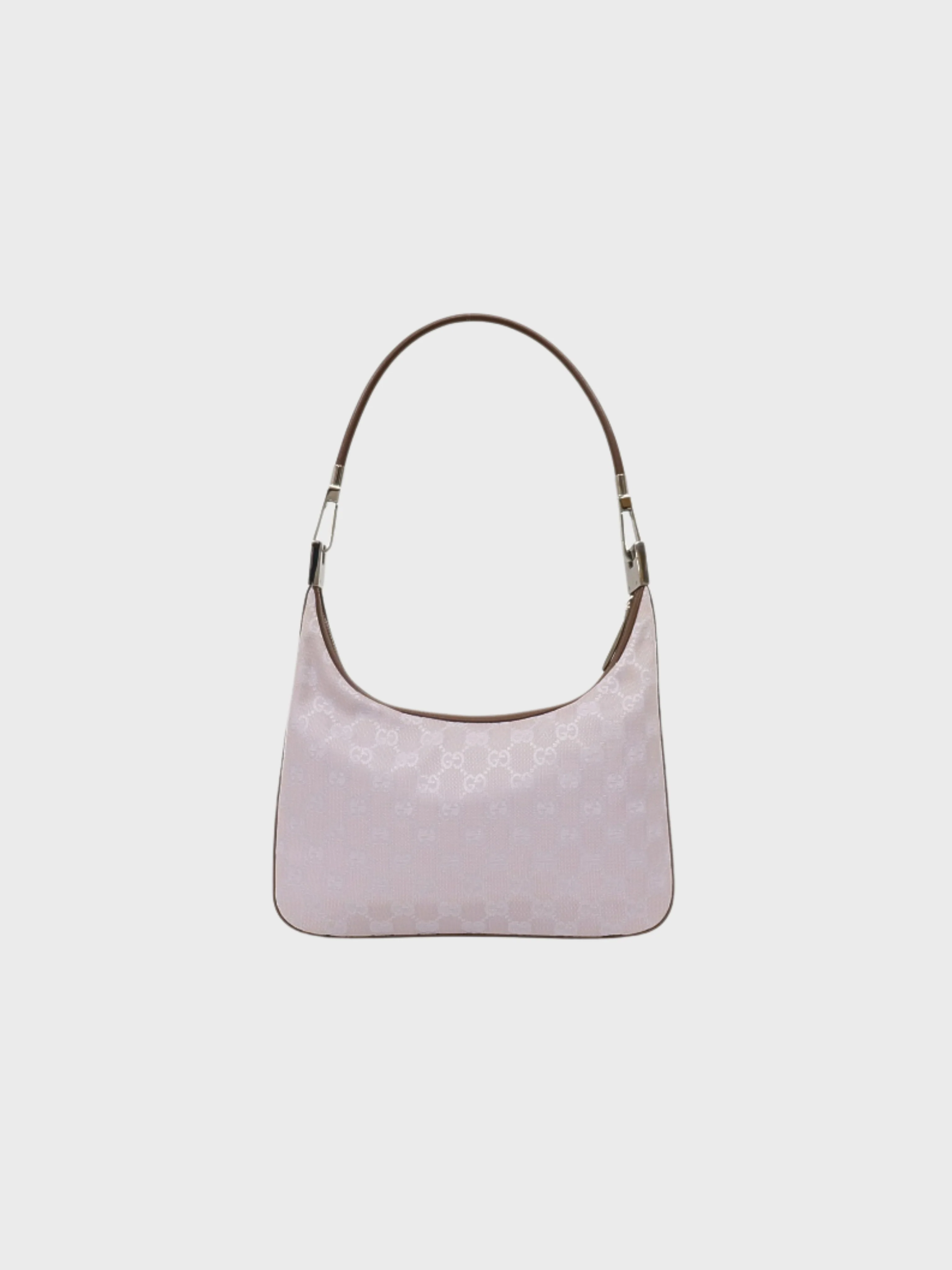 Gucci 2000s Lavender Brown GG Canvas One-Shoulder Bag - Image 2