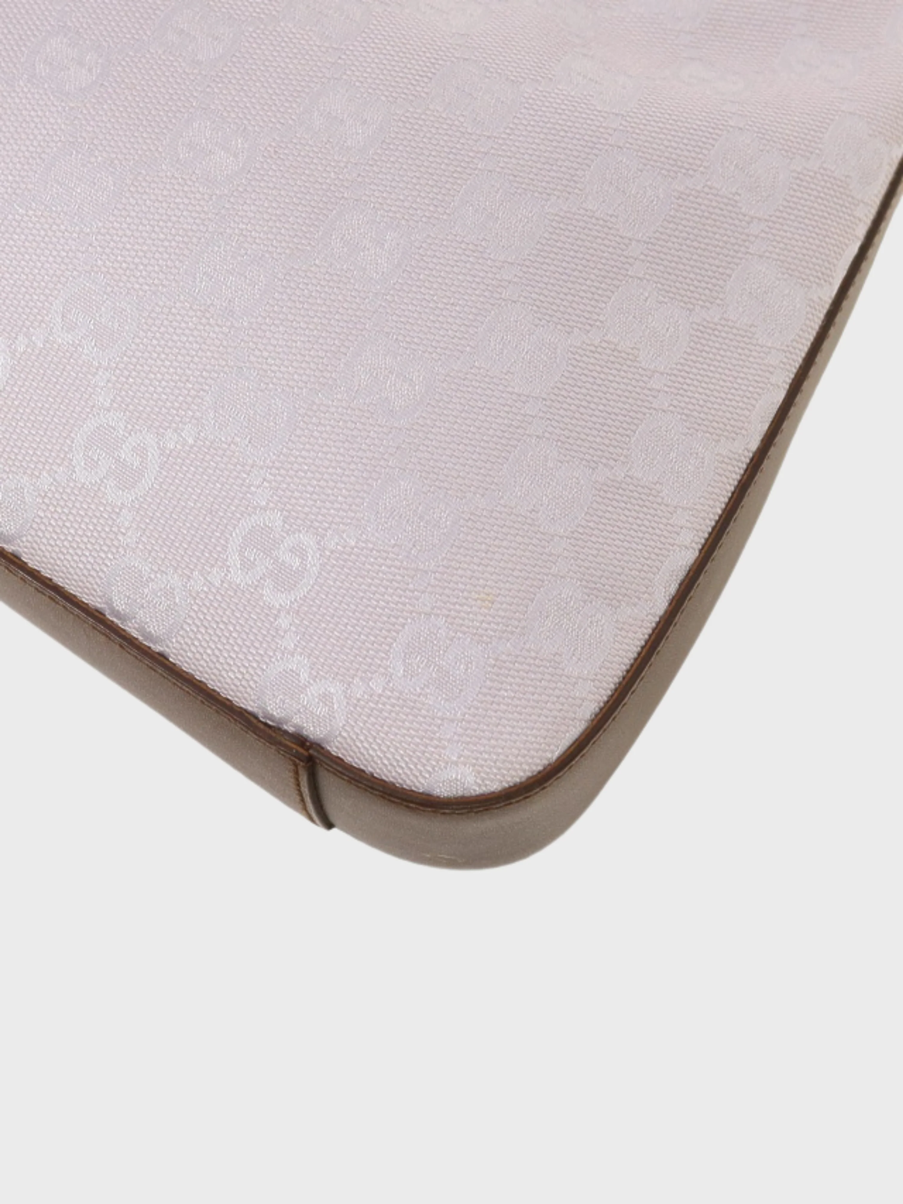 Gucci 2000s Lavender Brown GG Canvas One-Shoulder Bag - Image 4