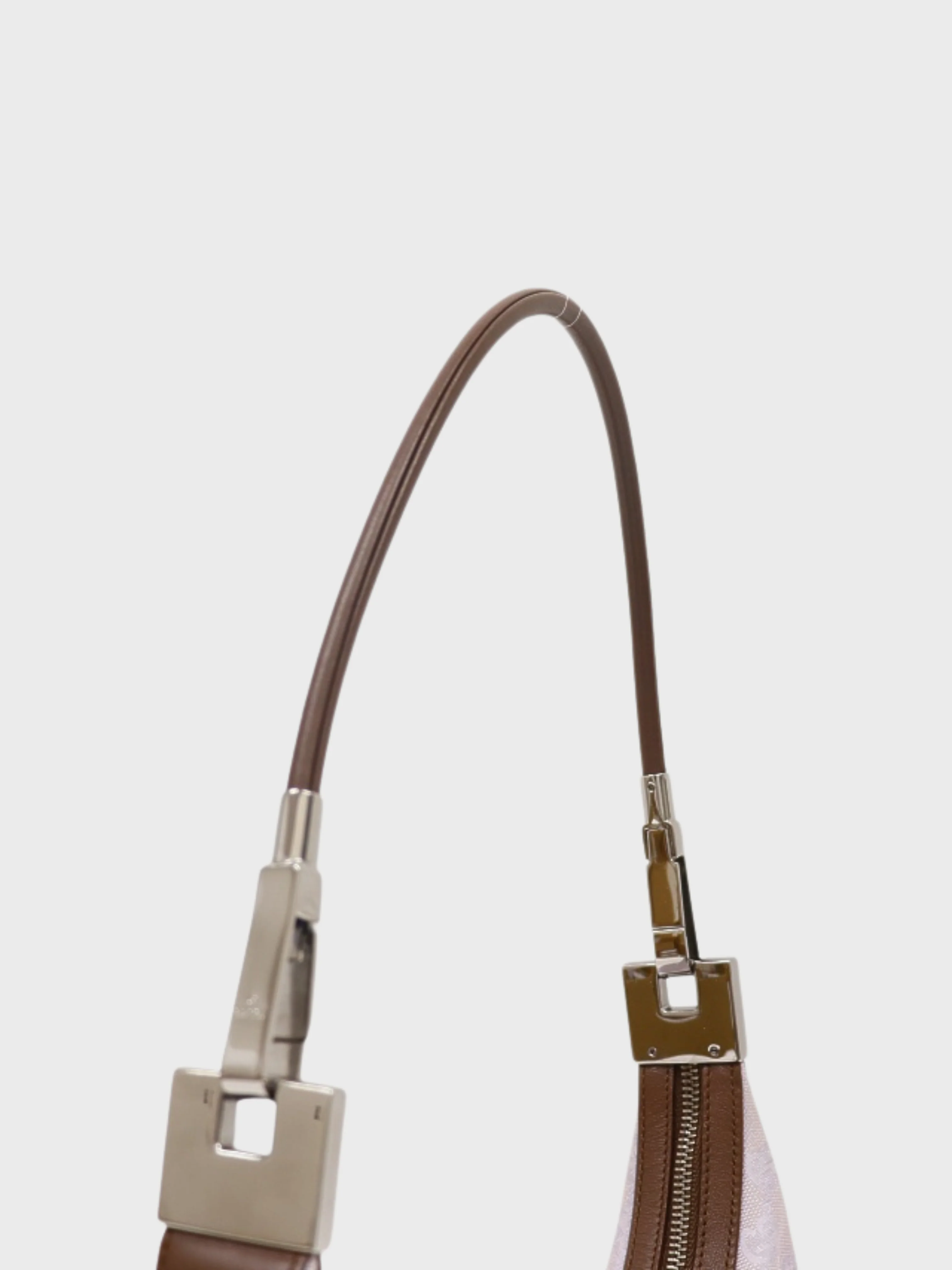 Gucci 2000s Lavender Brown GG Canvas One-Shoulder Bag - Image 6