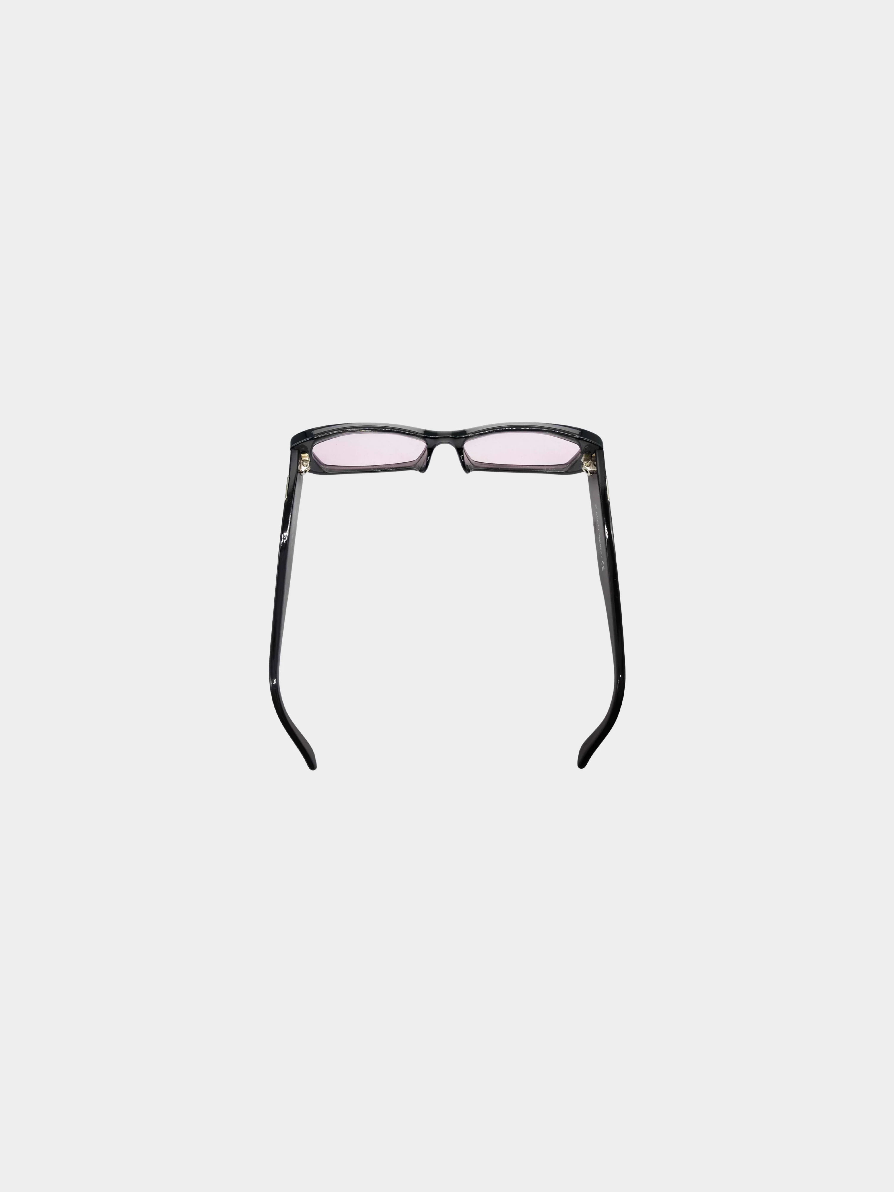 Gucci 2000s Purple GG-9051 Narrow Rectangular Sunglasses - Image 2