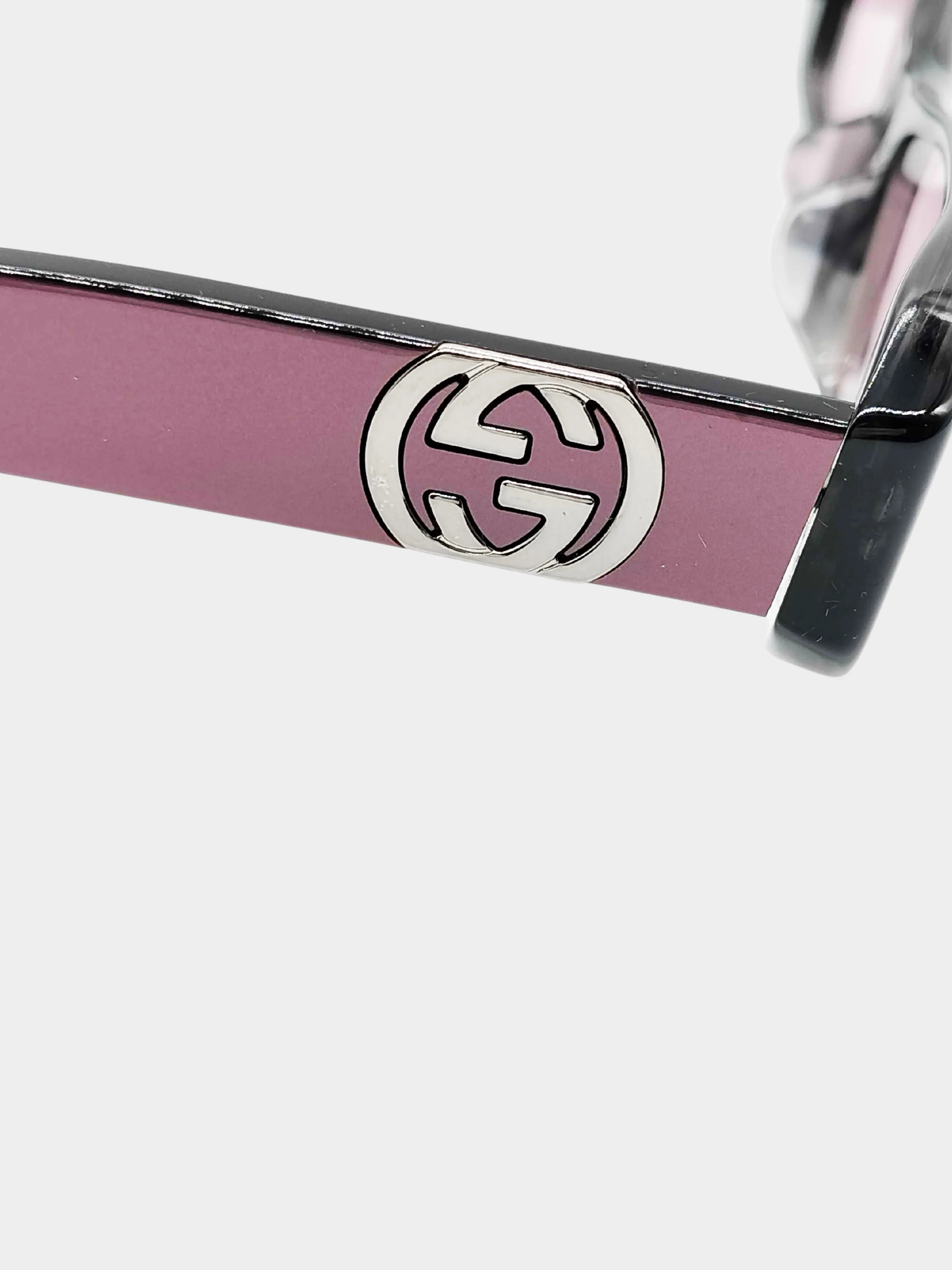 Gucci 2000s Purple GG-9051 Narrow Rectangular Sunglasses - Image 5