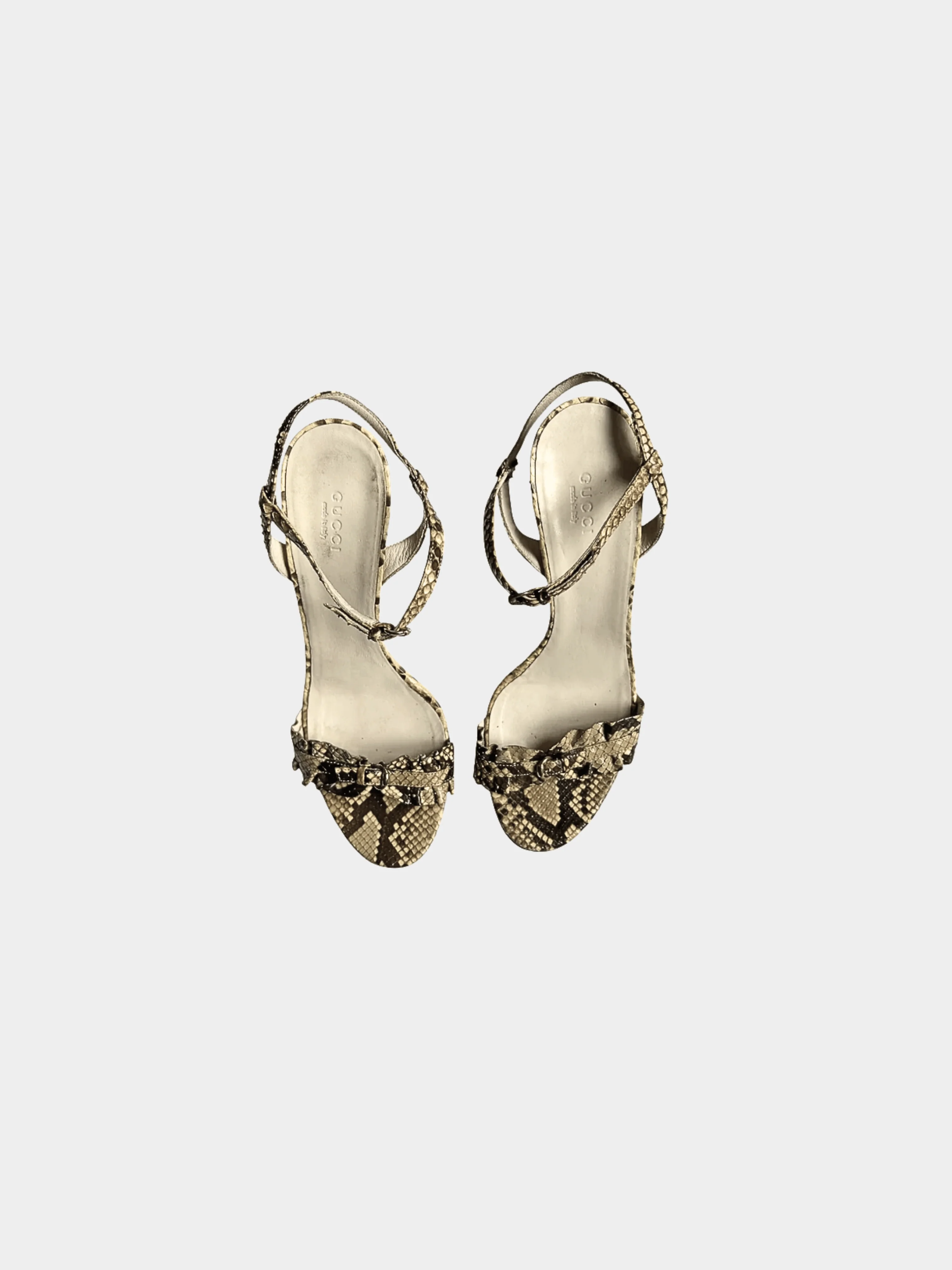 Gucci 2000s Python Sandal Heels - Image 2