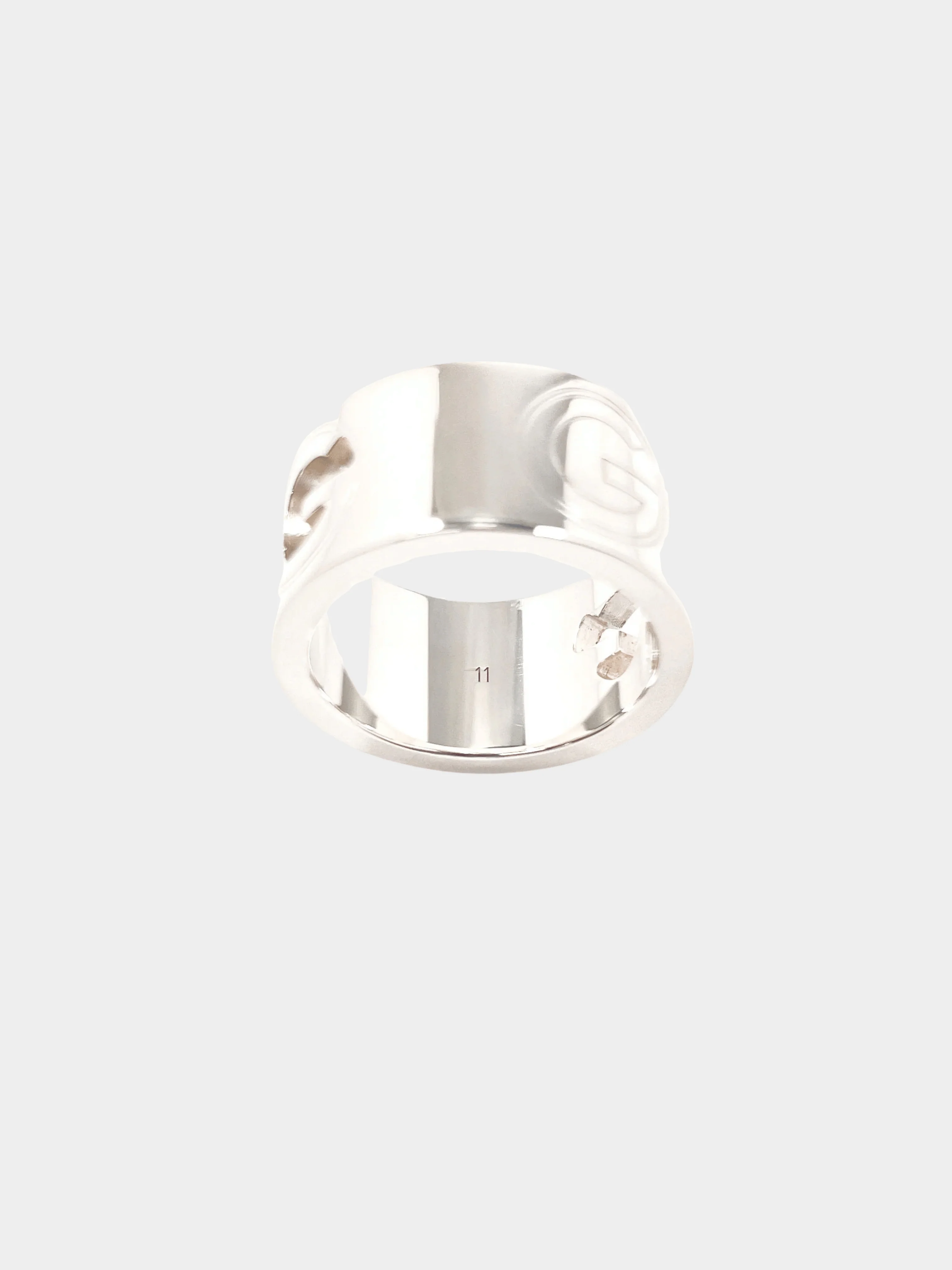 Gucci 2000s Silver Ring G Logo Wide Ring - Image 5