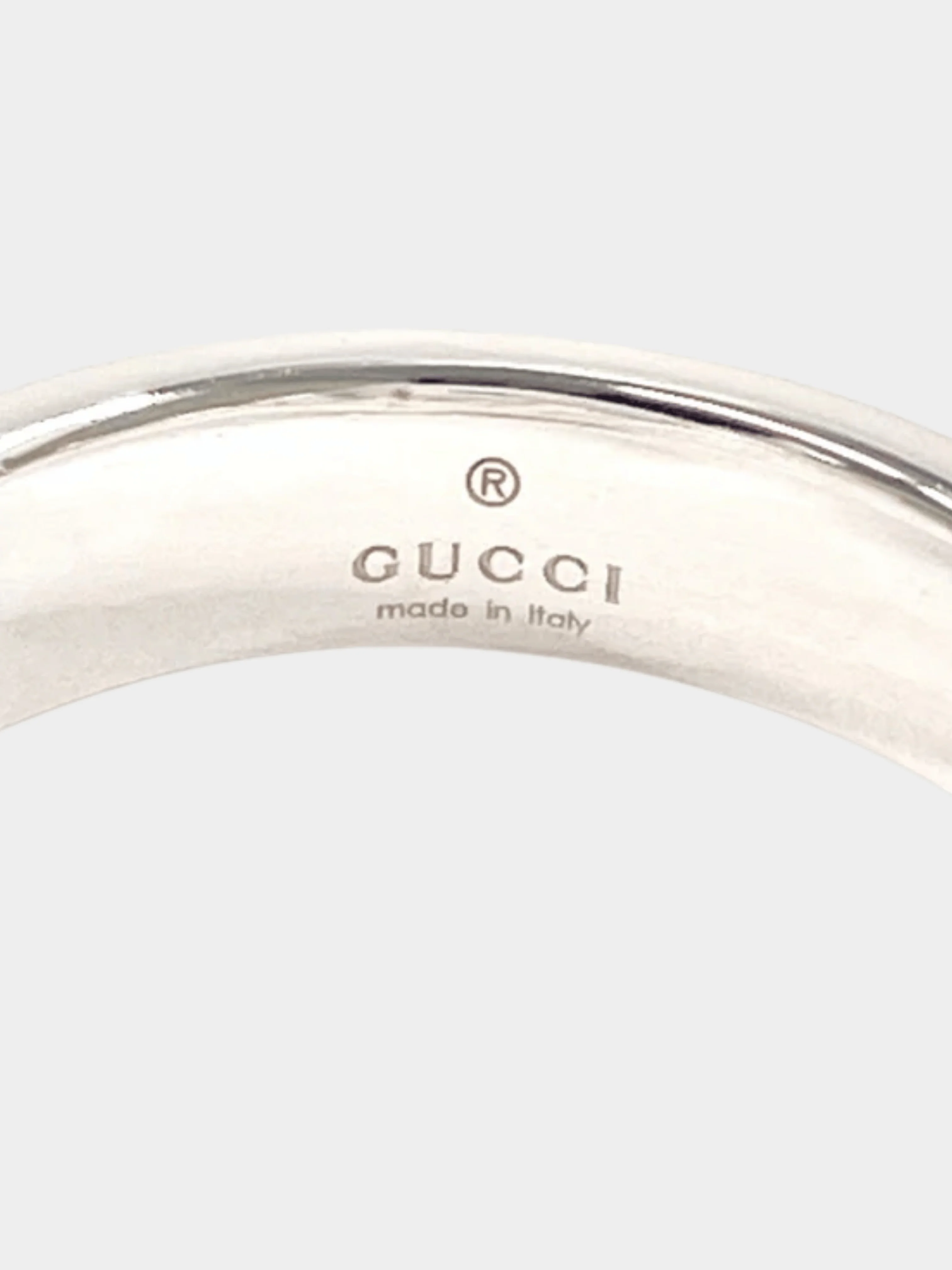 Gucci 2000s Sterling Silver G Logo Ring - Image 3