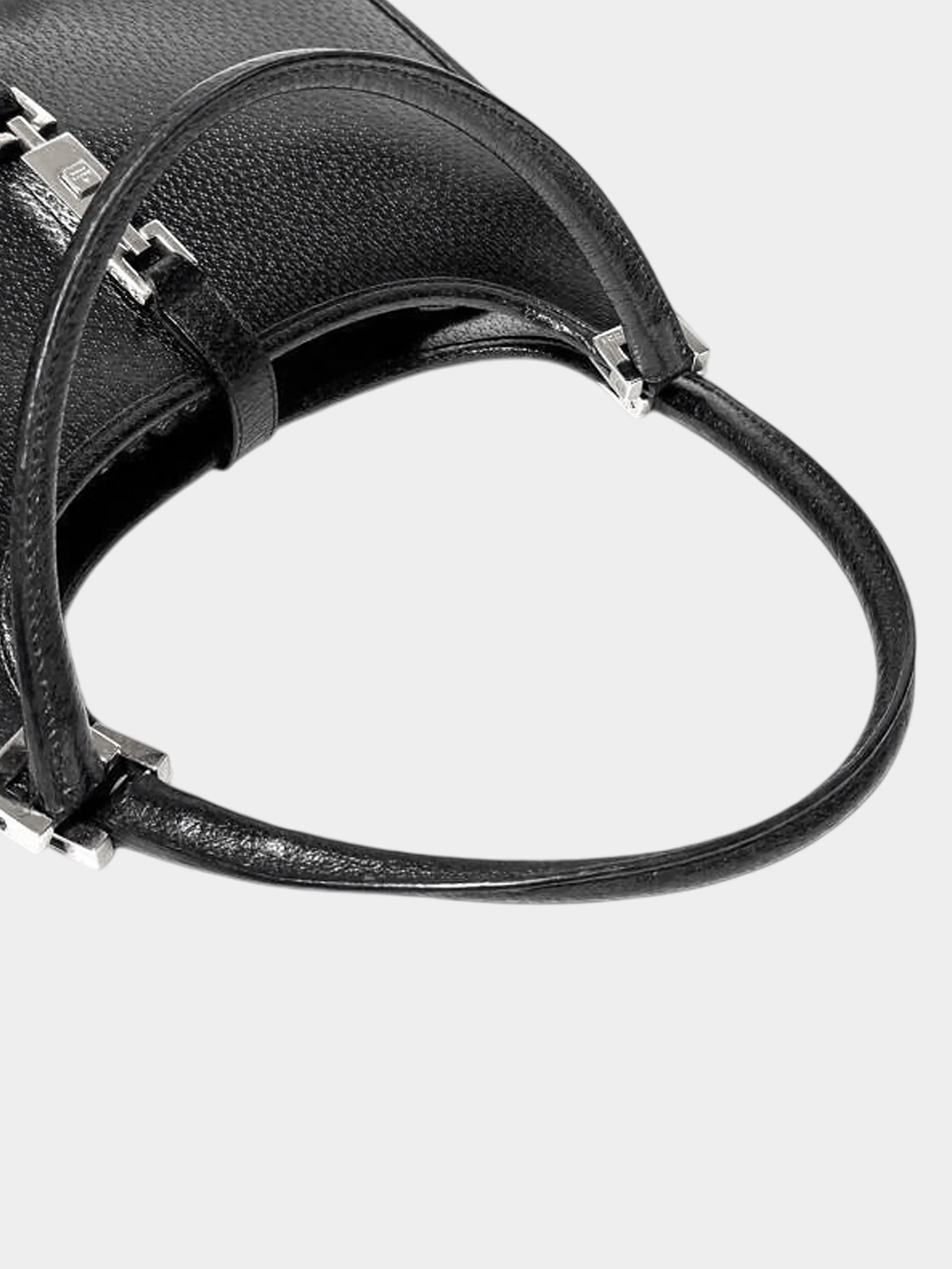 Gucci 2000s Vintage Black Leather Jackie Bag - Image 3