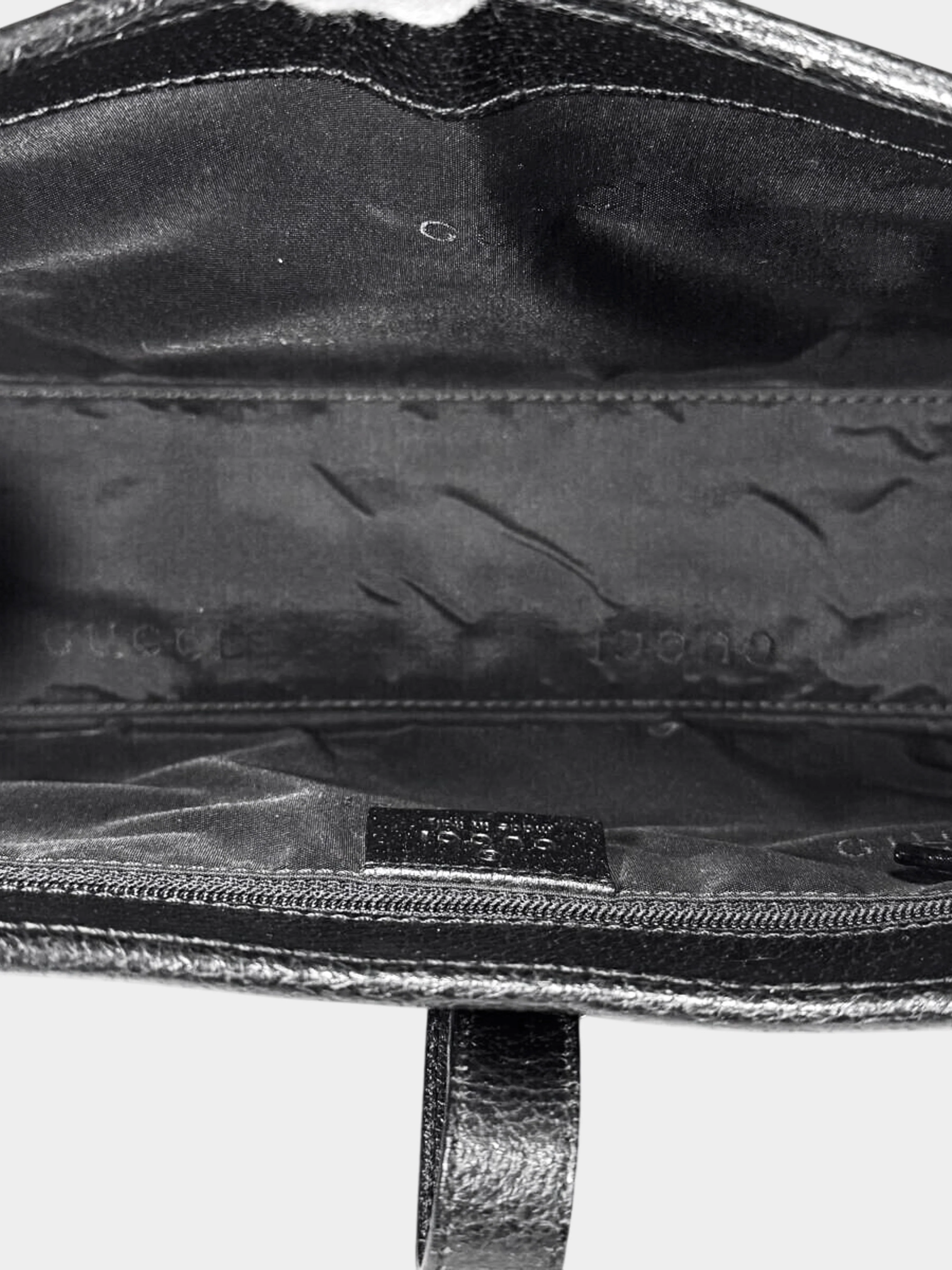 Gucci 2000s Vintage Black Leather Jackie Bag - Image 4