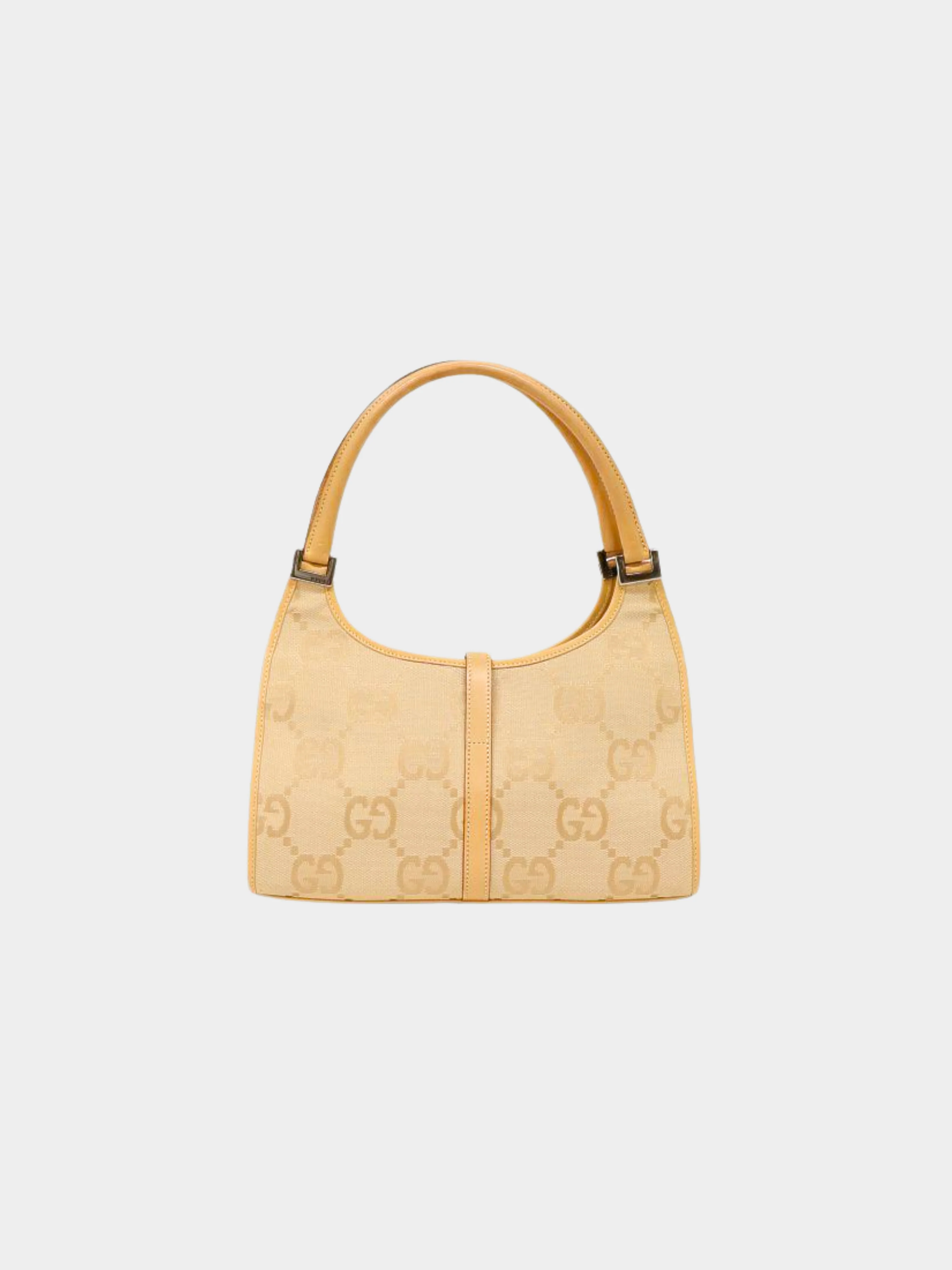Gucci 2010s Beige Canvas Jumbo GG Jackie Bag - Image 2