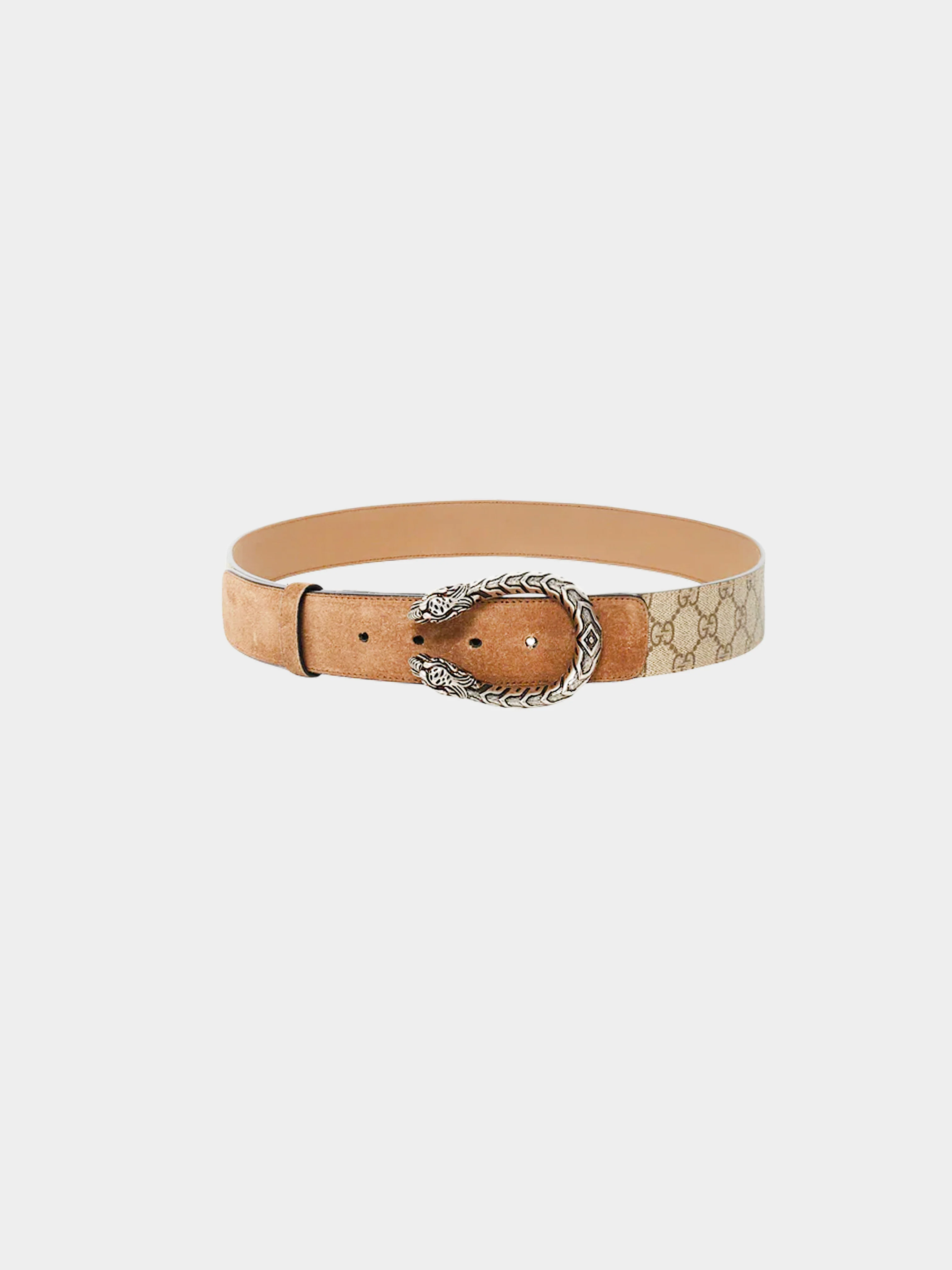 Gucci 2010s Beige GG Supreme Monogram Dionysus Belt