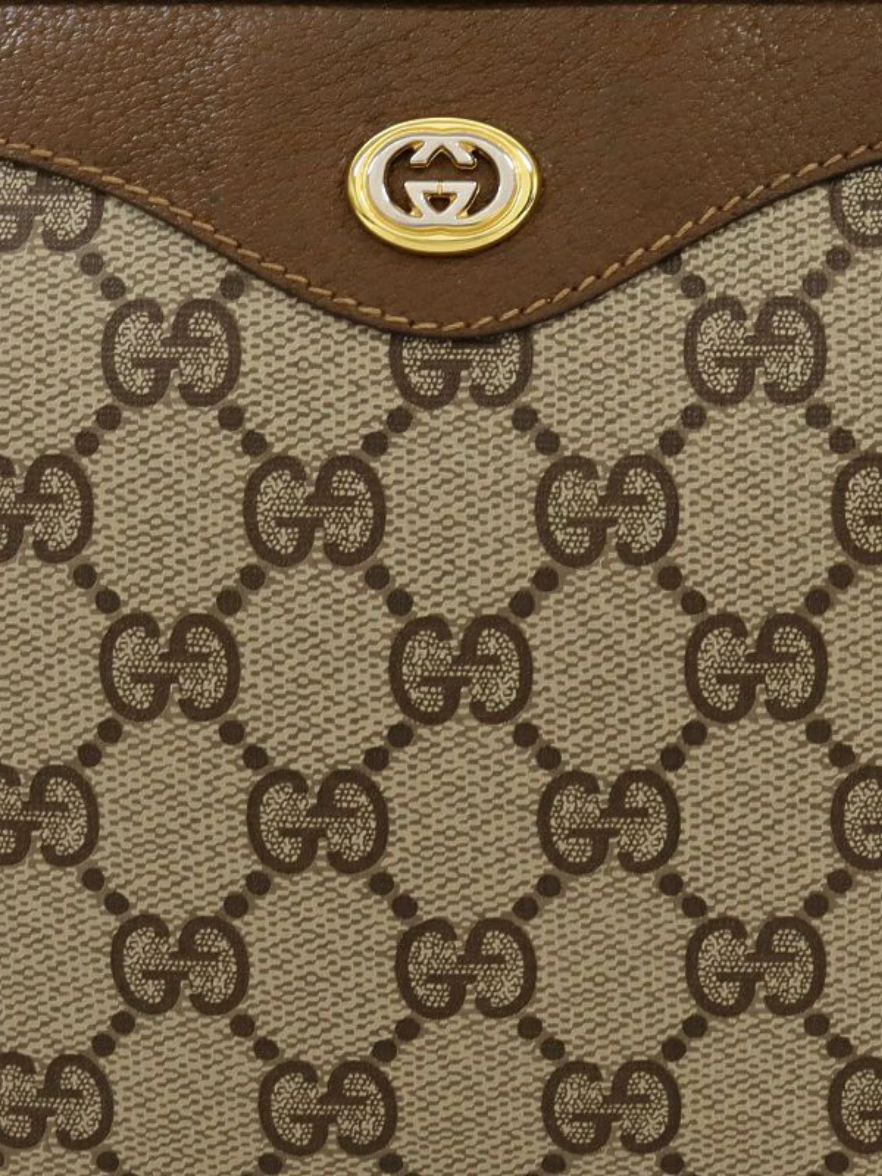 Gucci 2010s Beige GG Supreme Shoulder Bag - Image 6