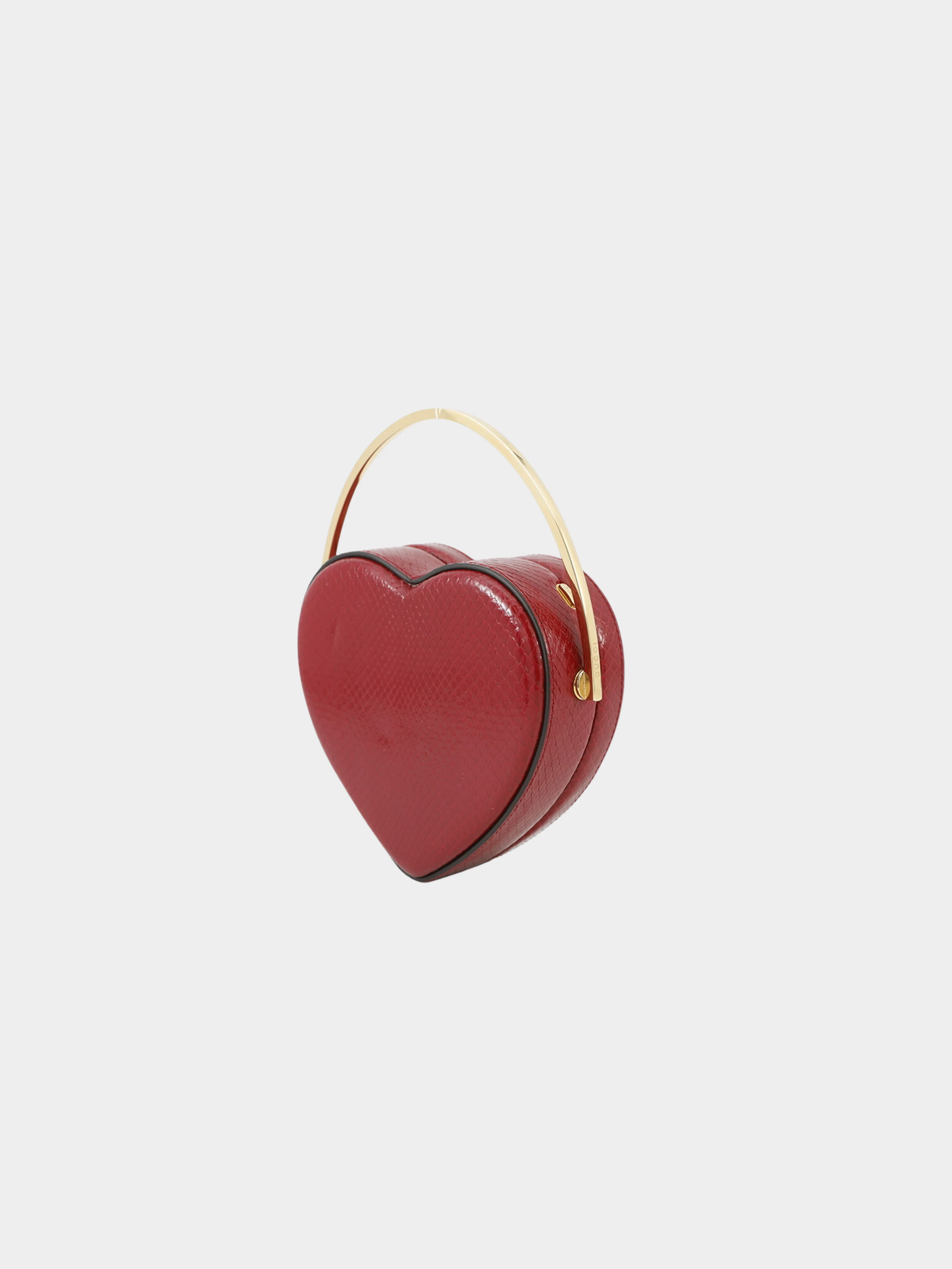 Gucci 2010s Red Broadway Mini Python Top Handle Bag - Image 2