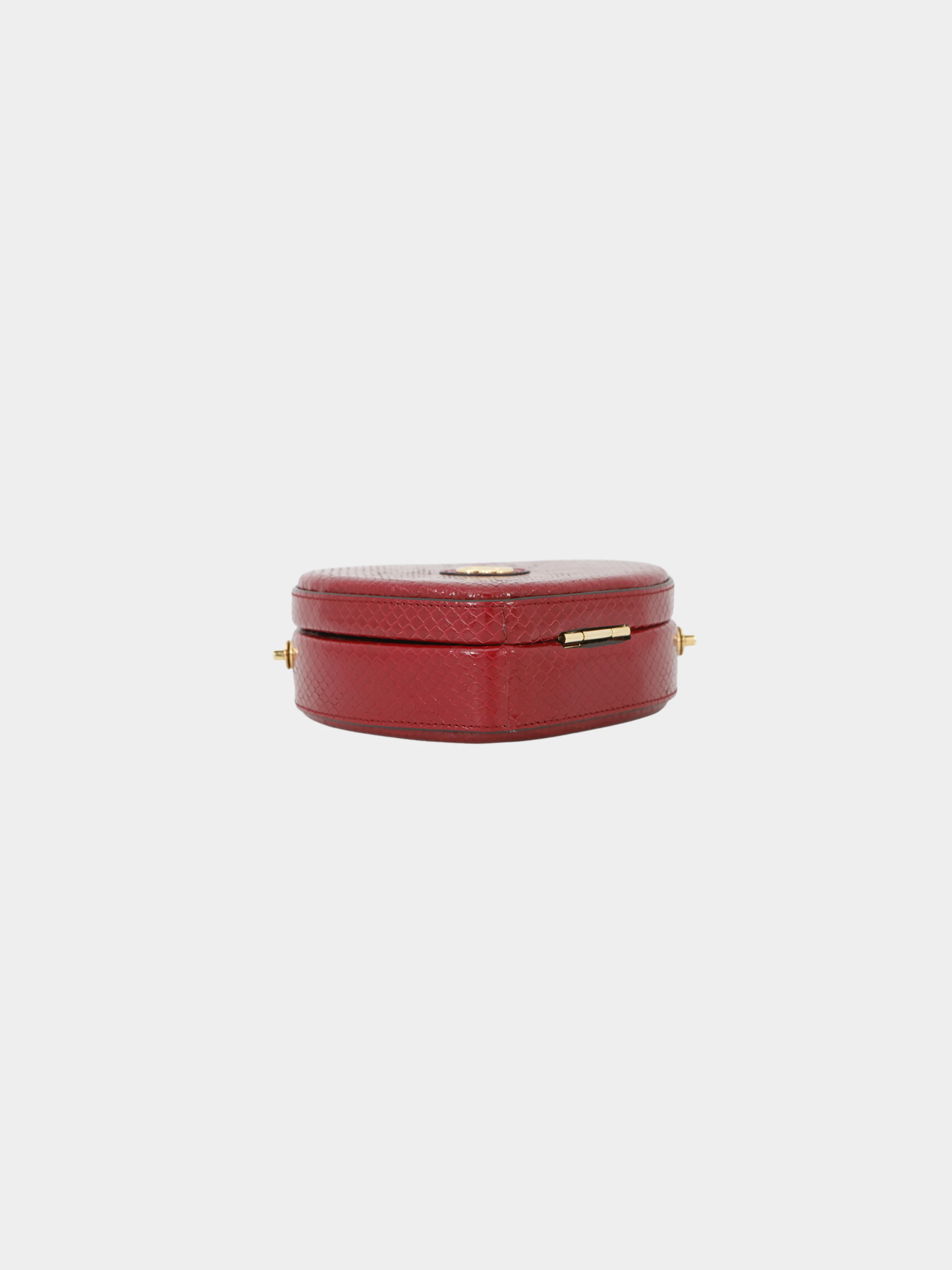 Gucci 2010s Red Broadway Mini Python Top Handle Bag - Image 3