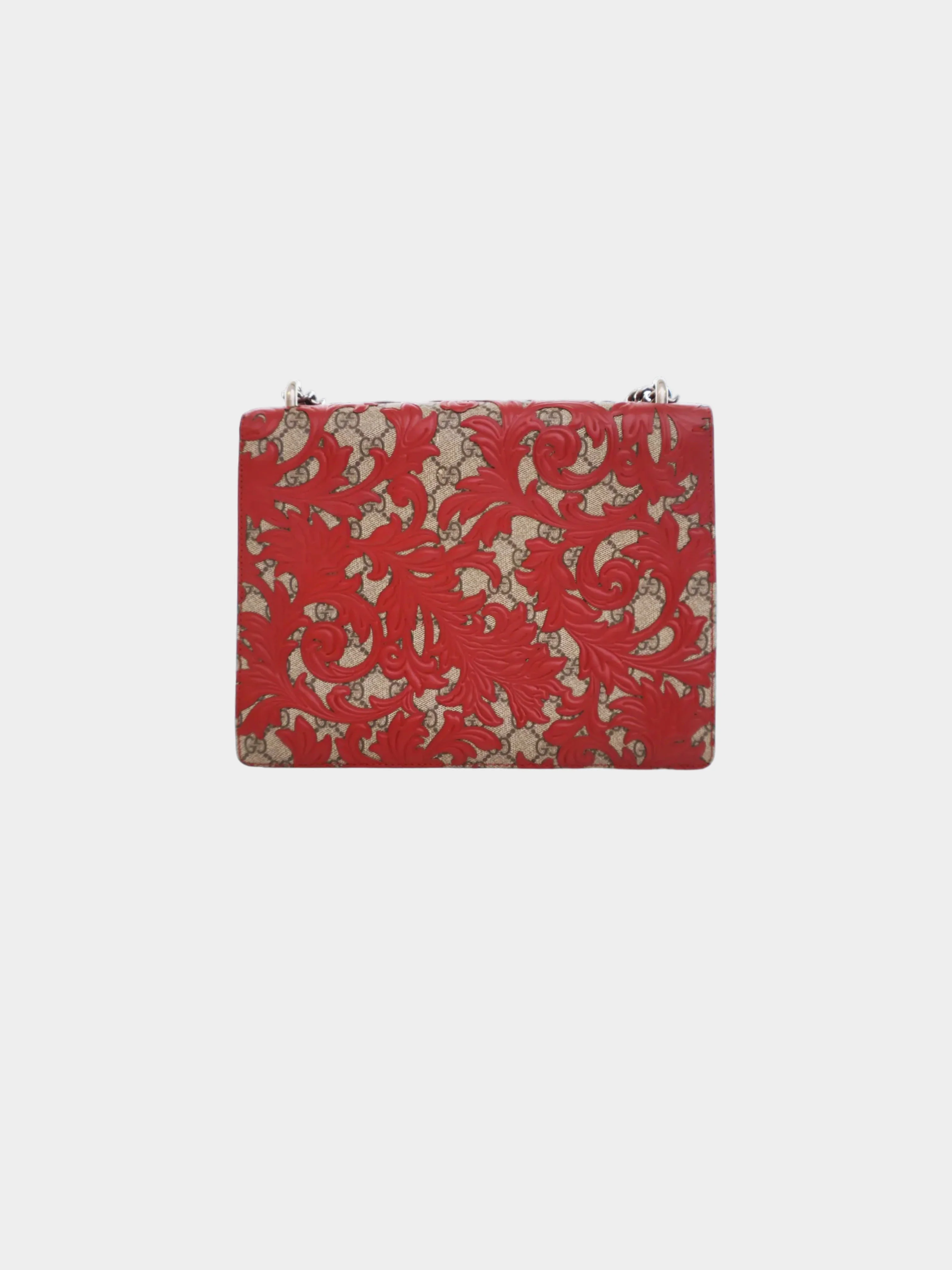 Gucci 2010s Red GG Supreme Monogram Arabesque Medium Dionysus Flap Bag - Image 2