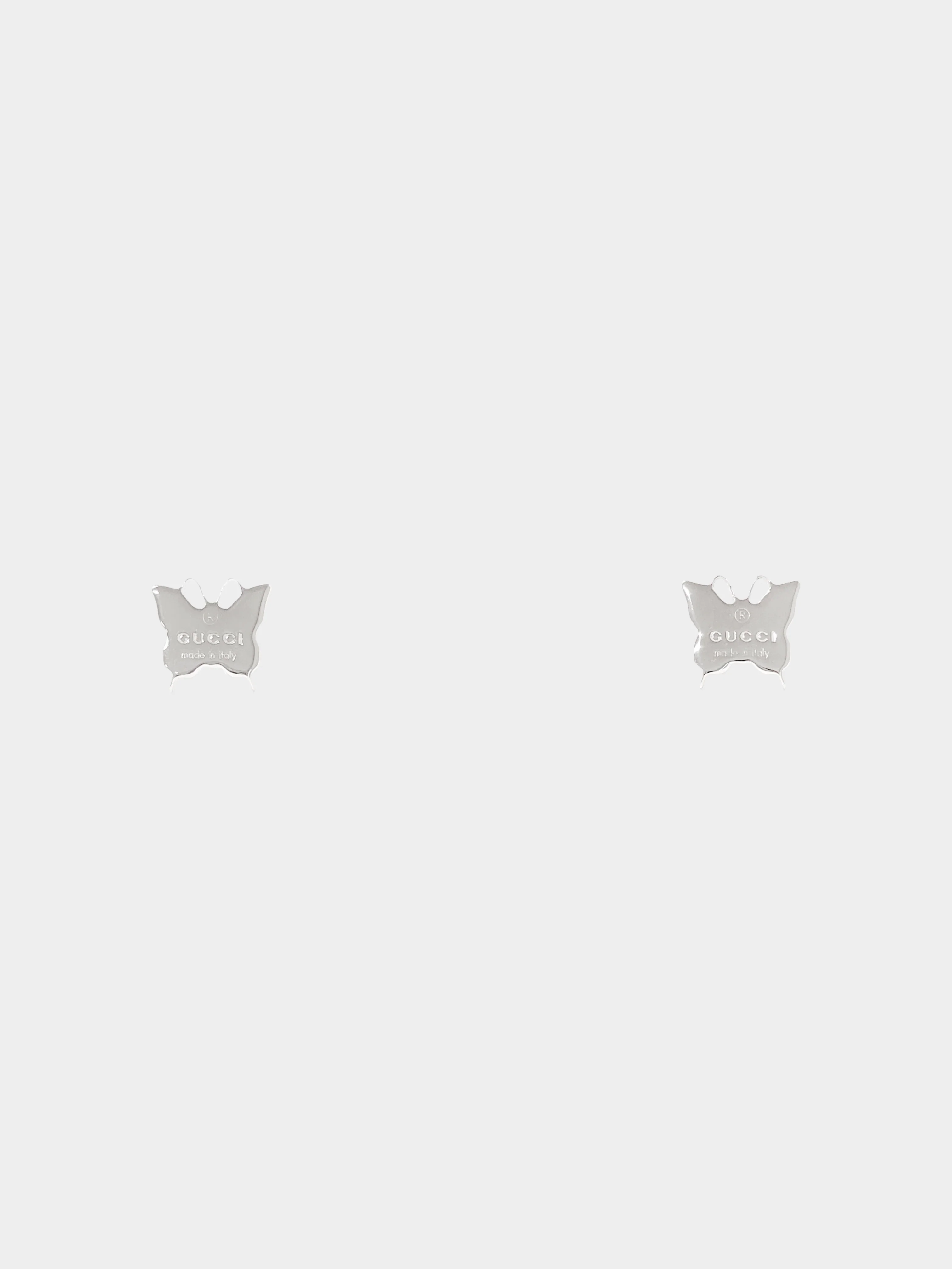 Gucci 2010s Silver 925 Butterfly Earrings