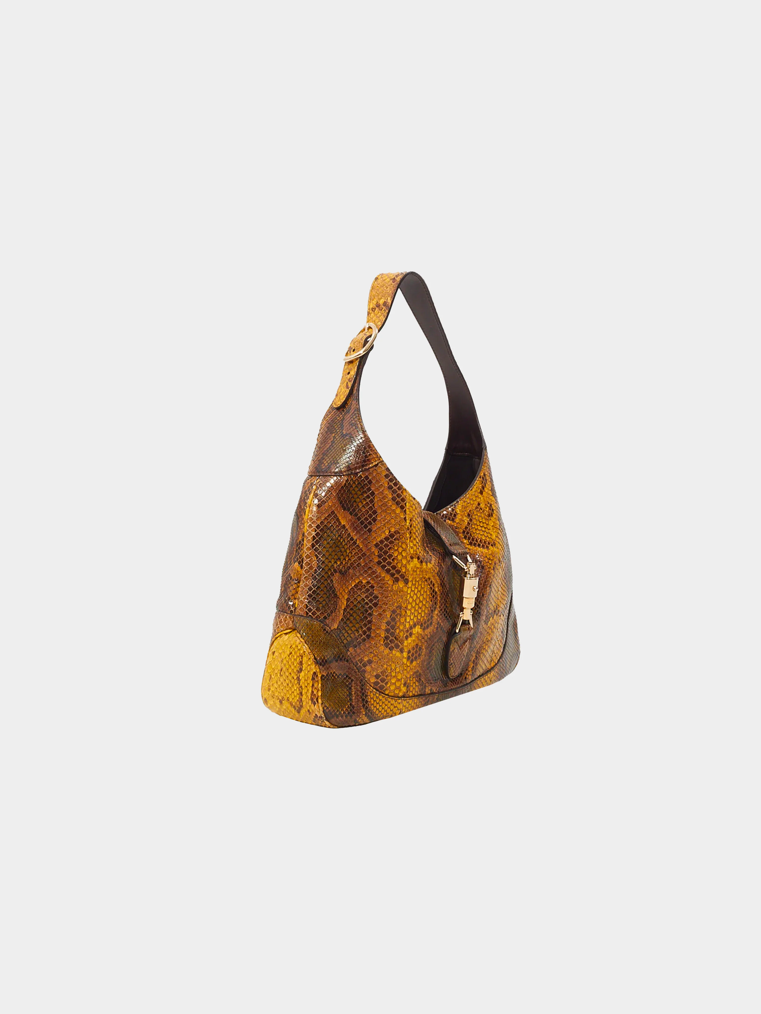Gucci 2010s Yellow Python Jackie Bag - Image 2